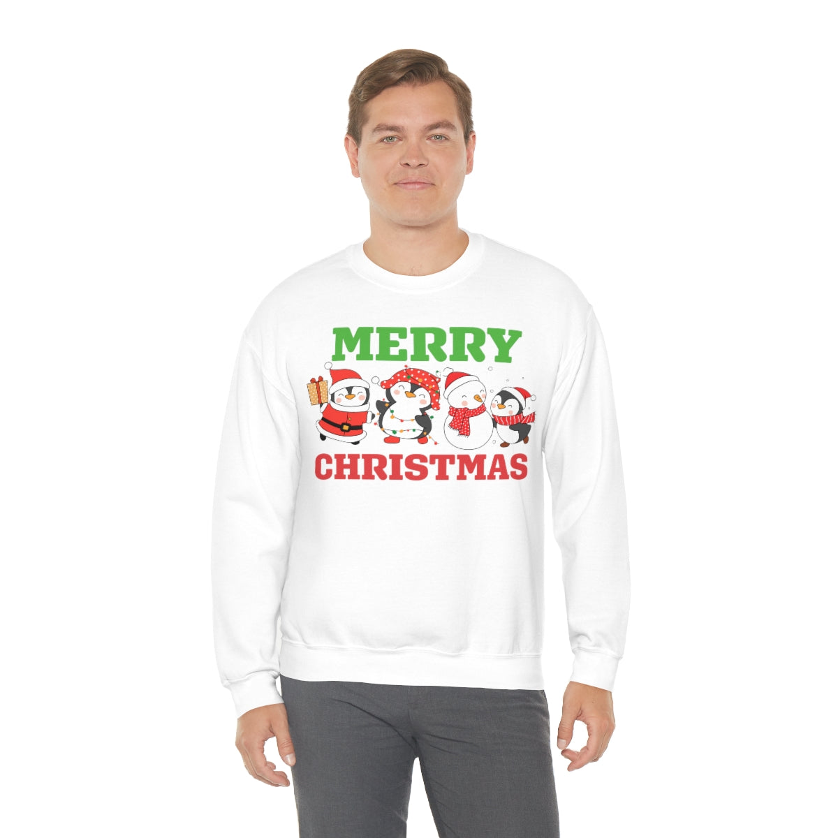 Merry Christmas Cute Penguins Xmas Holiday Sweatshirt