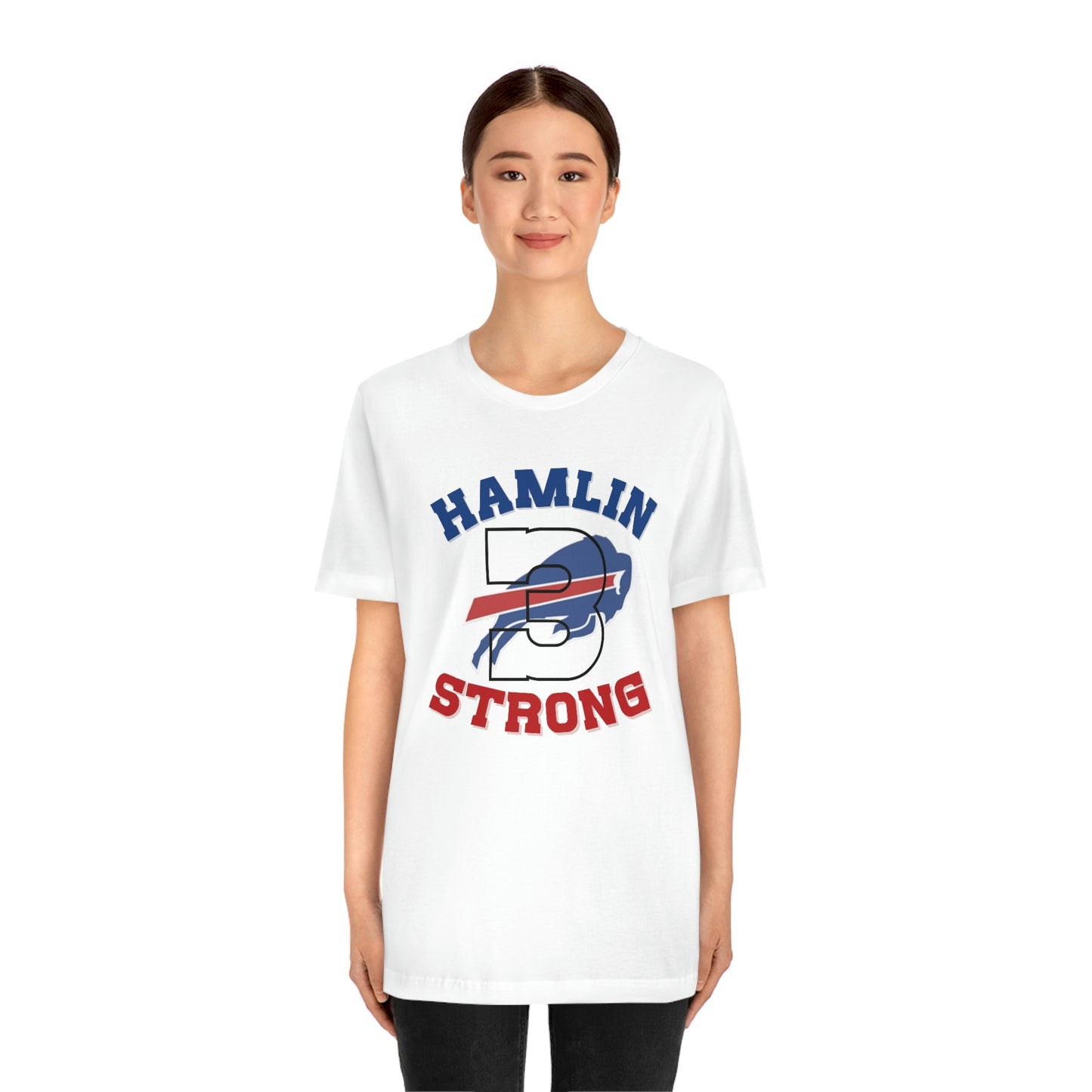 #3 Hamlin Strong Damar Hamlin Buffalo Bills Logo Hamlin Supporter Unisex Jersey Short Sleeve Tee