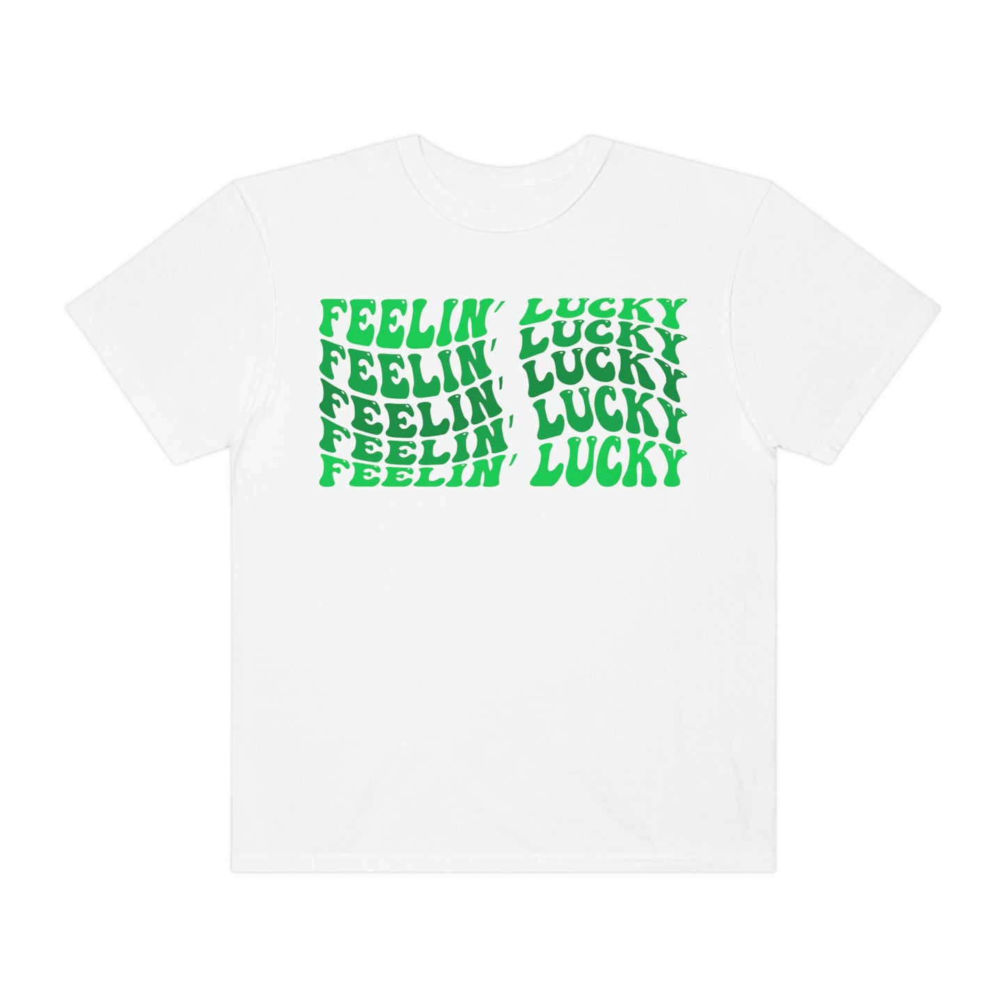 "Feelin' Lucky" Retro Vintage Font St. Patrick's Day Tshirt