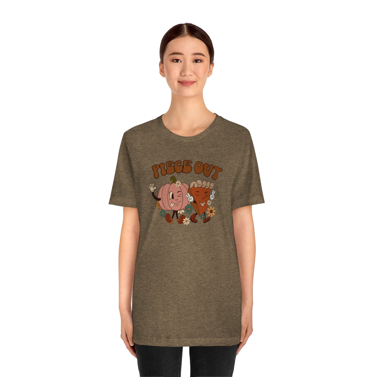 Piece Out Pie Inspired Thanksgiving Teeshirt on Unisex Jersey Short Sleeve Tee