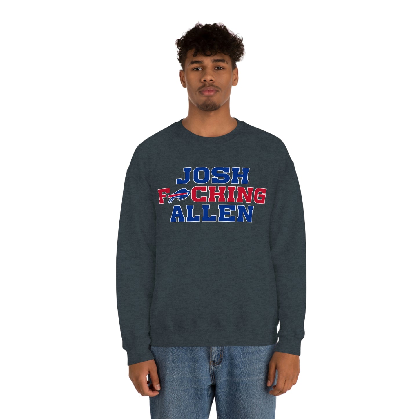 Josh Freaking Allen Bills Mafia #17 Buffalo Bills Football Crewneck Sweatshirt