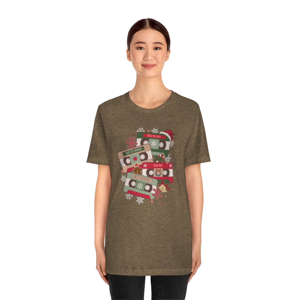 Retro Christmas Music Cassette Tape Christmas Tshirt