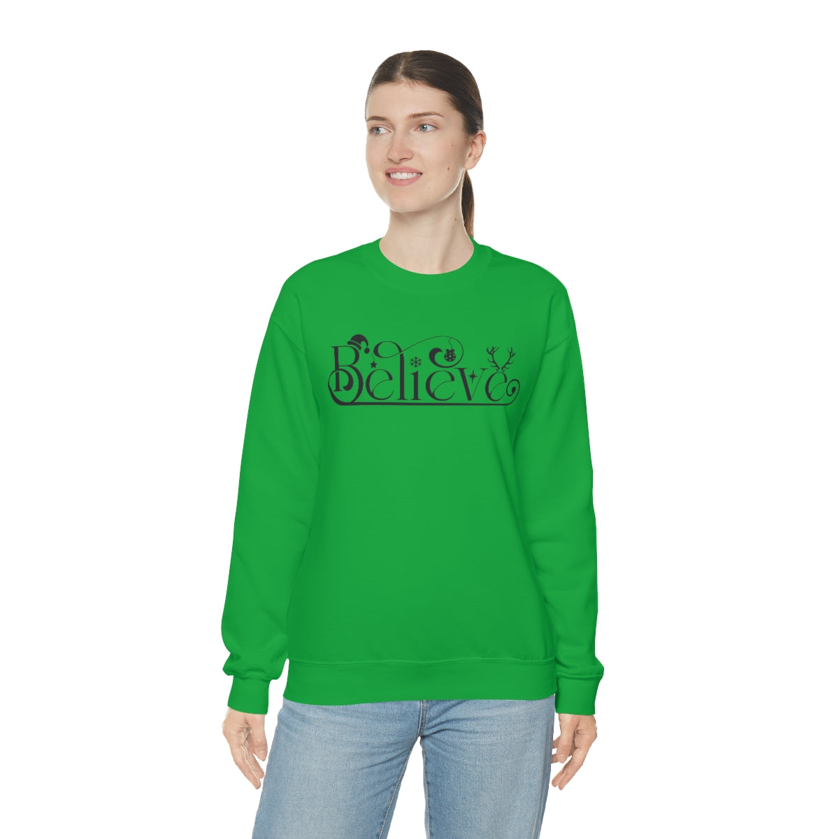 Believe Christmas Magic Holiday Xmas Sweatshirt