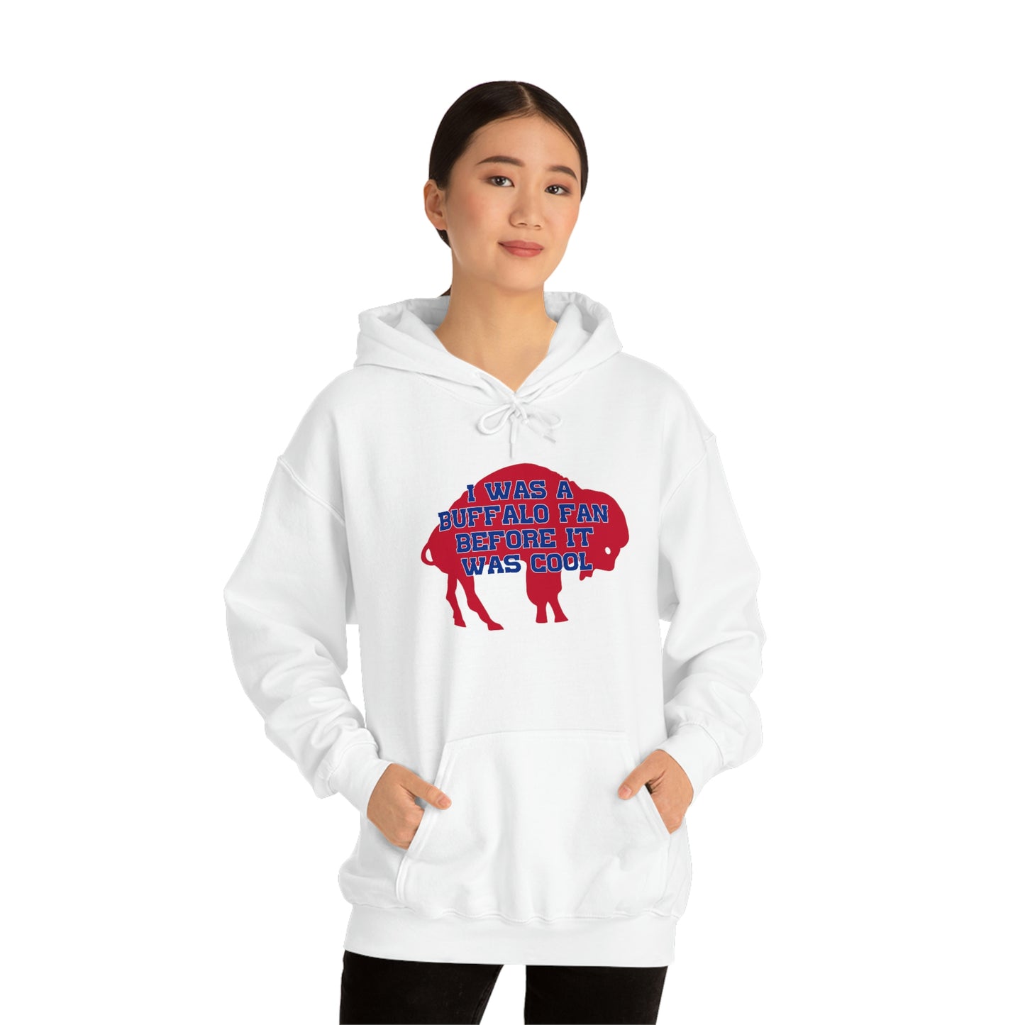 I Was a Buffalo Fan Before it was Cool Retro Red Logo Bills Mafia Football Hooded Sweatshirt