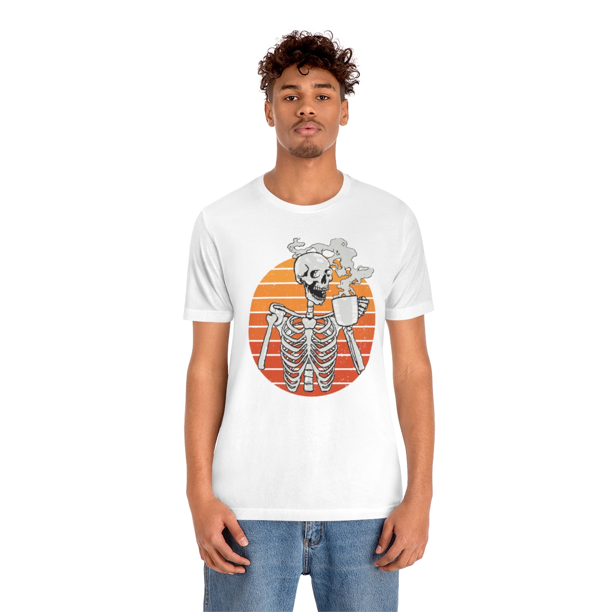 Dead Inside but Caffeinated Skeleton Halloween TShirt