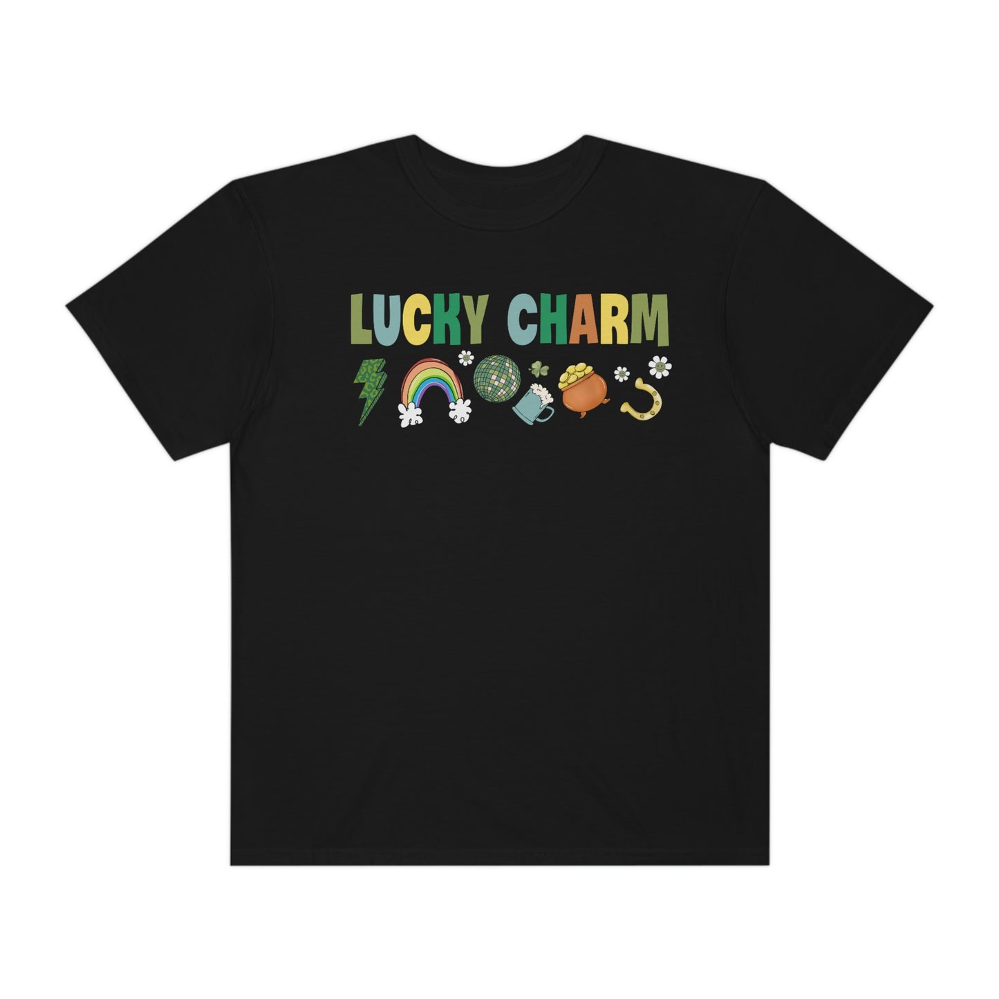 Lucky Charm Vintage Retro Checkers St. Pattys Day Tshirt