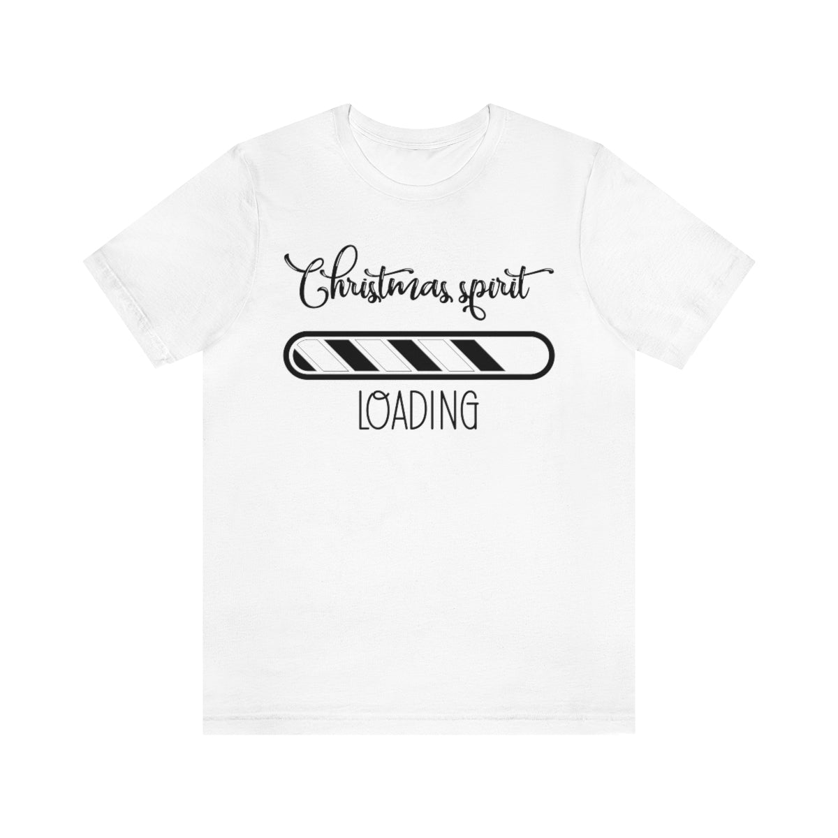 Christmas Spirit Loading Black Tshirt