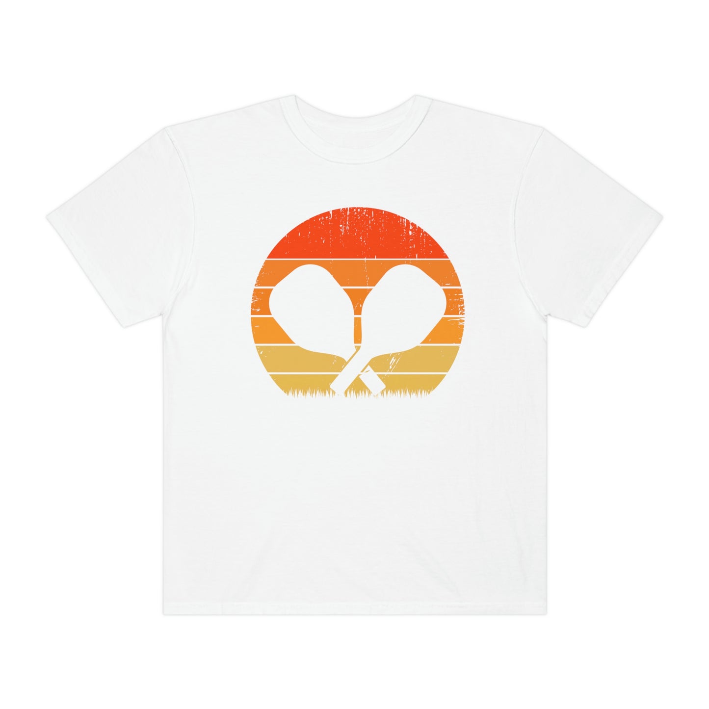 Simple Retro Pickleball Player Gradient Design Tshirt