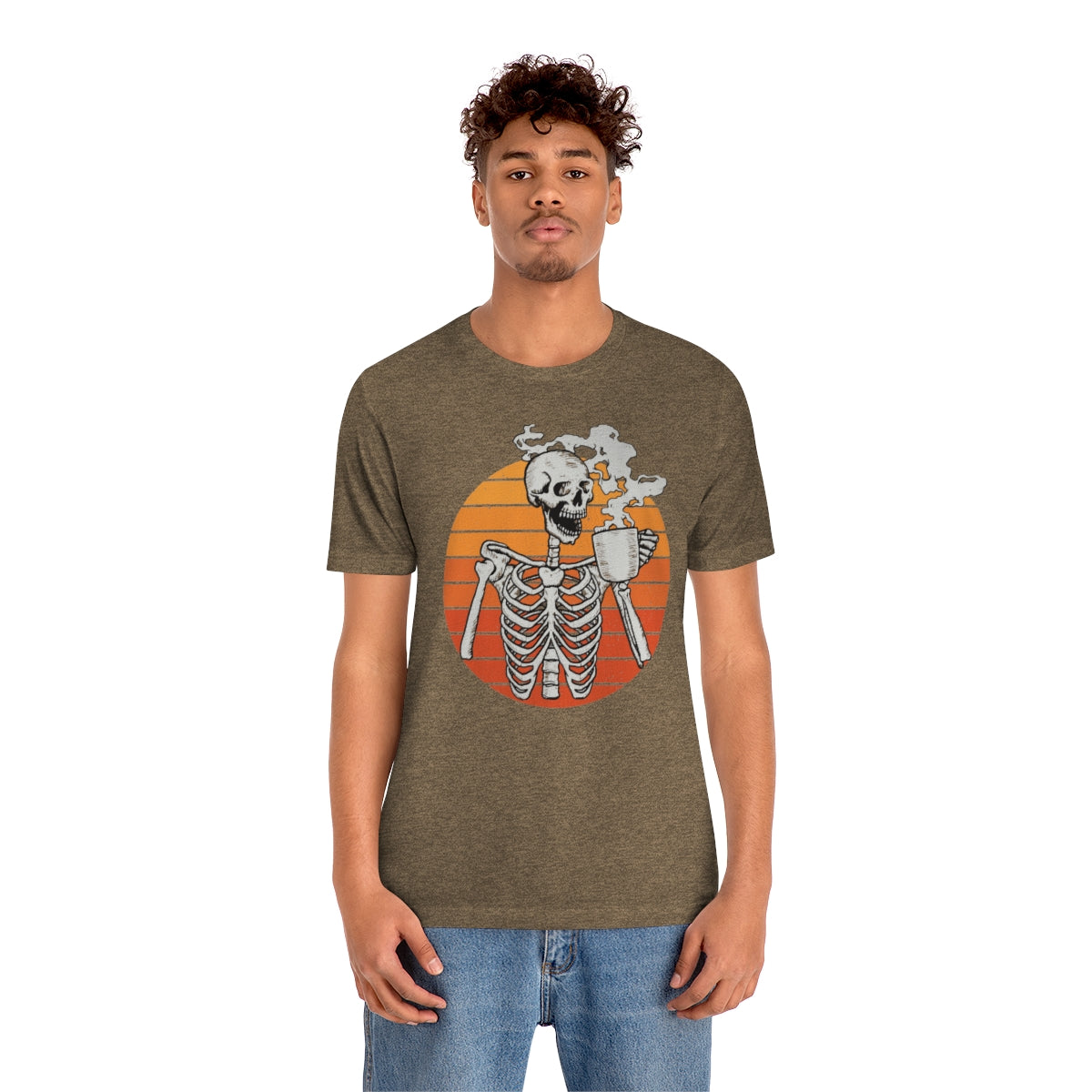 Dead Inside but Caffeinated Skeleton Halloween TShirt