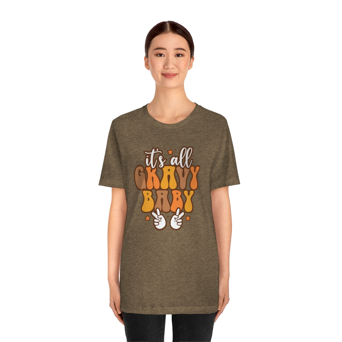 It's All Gravy Baby Thanksgiving Teeshirt on Unisex Jersey Short Sleeve Tee