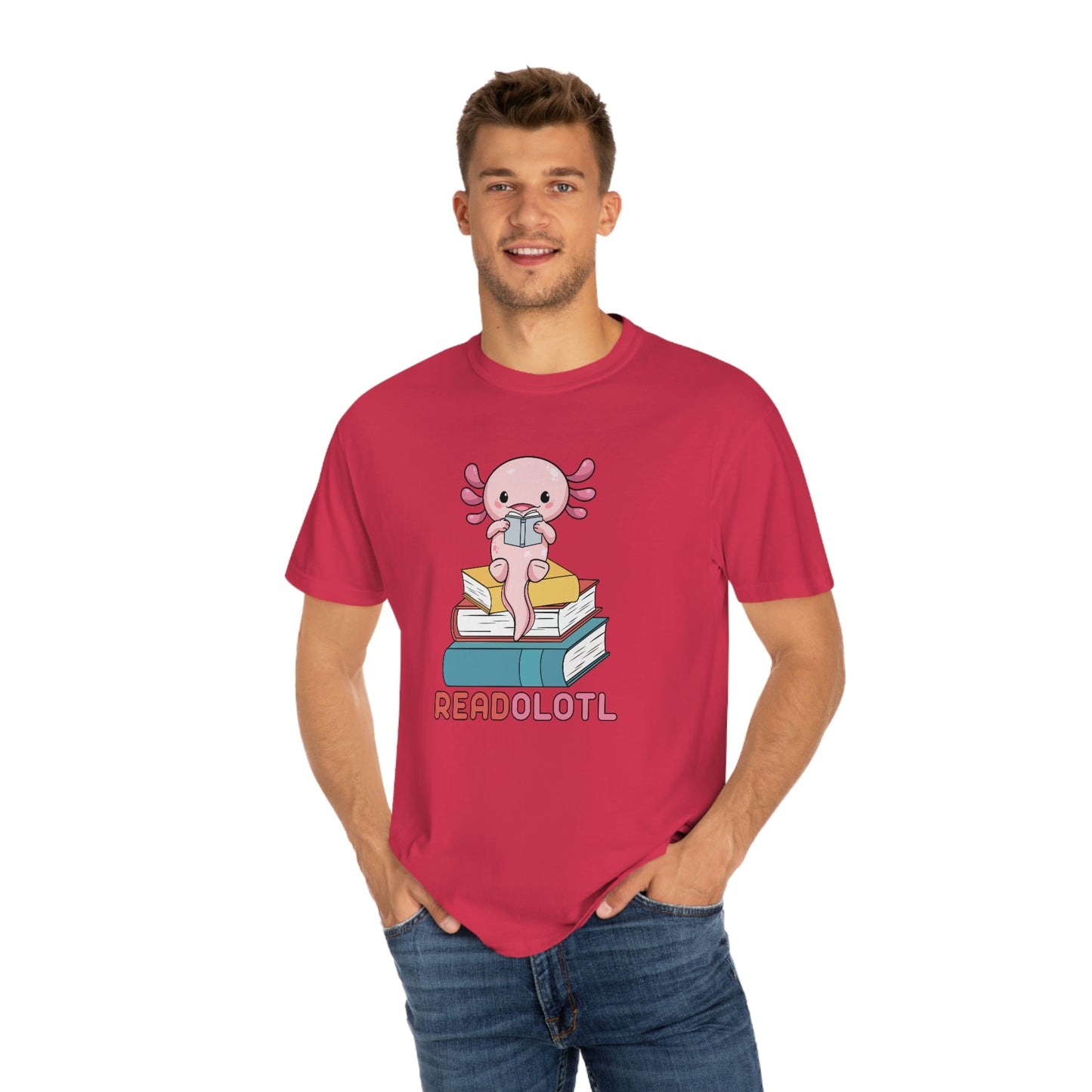 "Readolotl" Axolotl Reading Books Tshirt