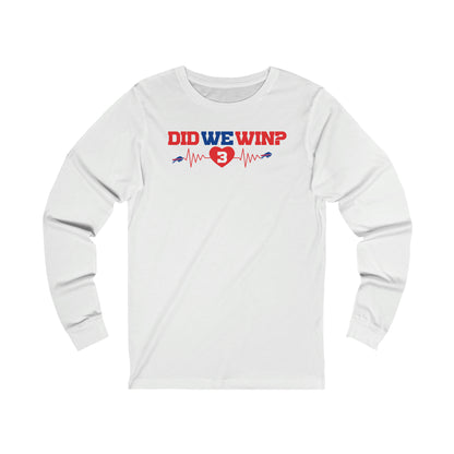 Did We Win? Heartbeat #3 Damar Hamlin Buffalo Bills Logo Unisex Jersey Long Sleeve Tee