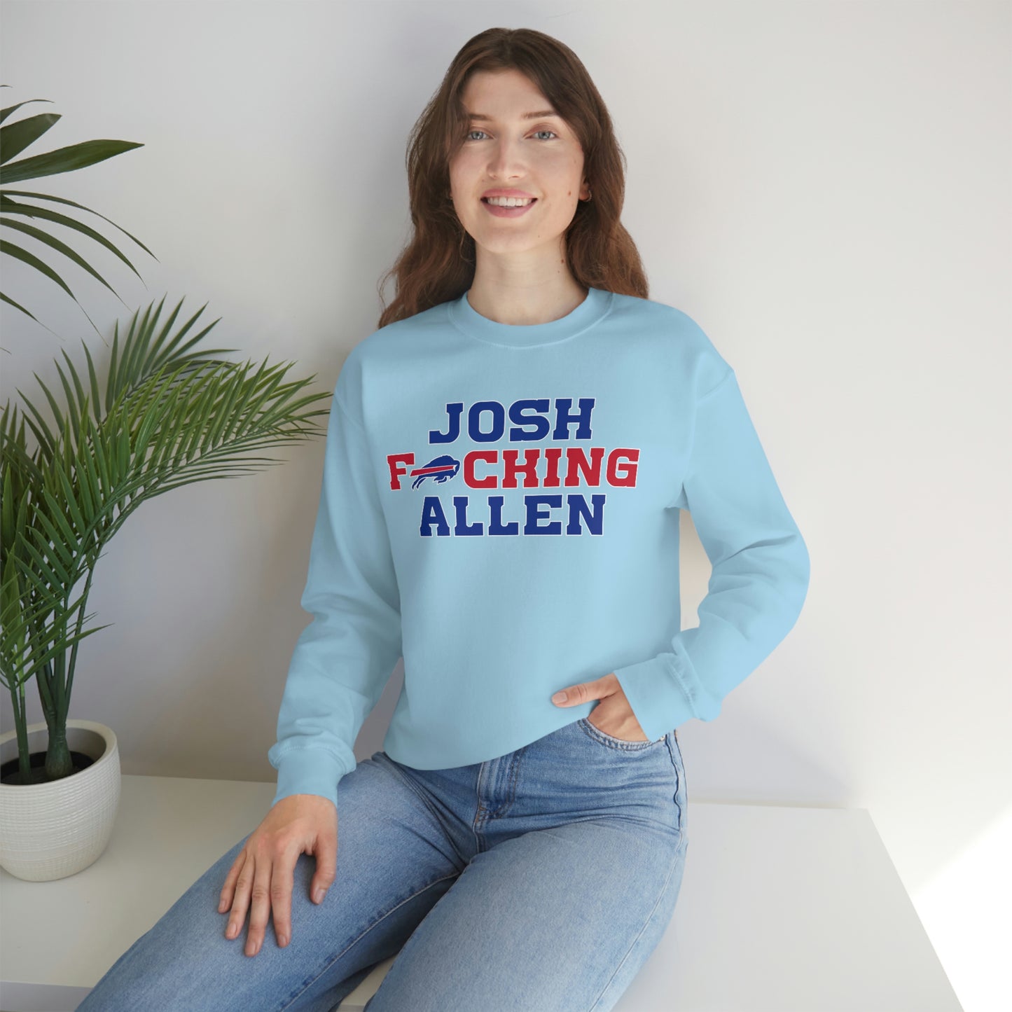 Josh Freaking Allen Bills Mafia #17 Buffalo Bills Football Crewneck Sweatshirt