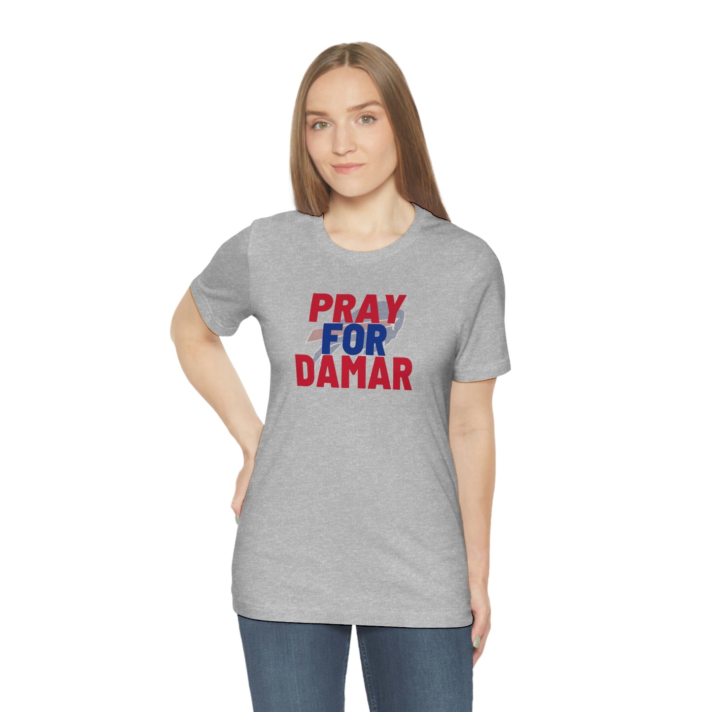 Pray for Damar Buffalo Bills Logo #3 Damar Hamlin Supporter Unisex Jersey Short Sleeve Tee