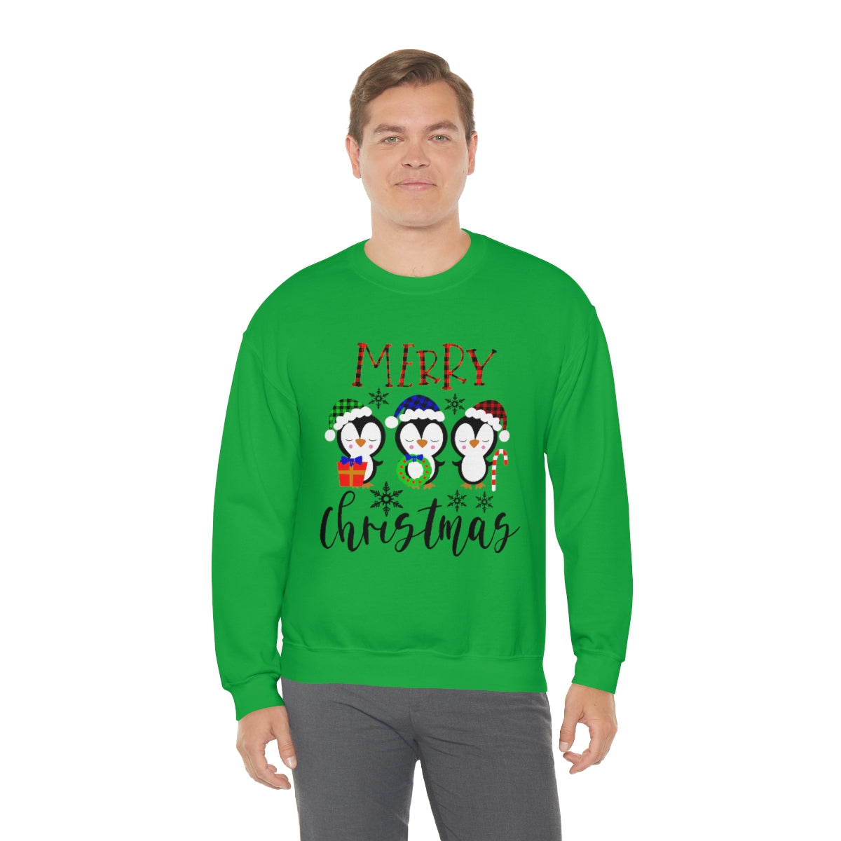 Merry Christmas Cute Penguins Xmas Holiday Sweatshirt