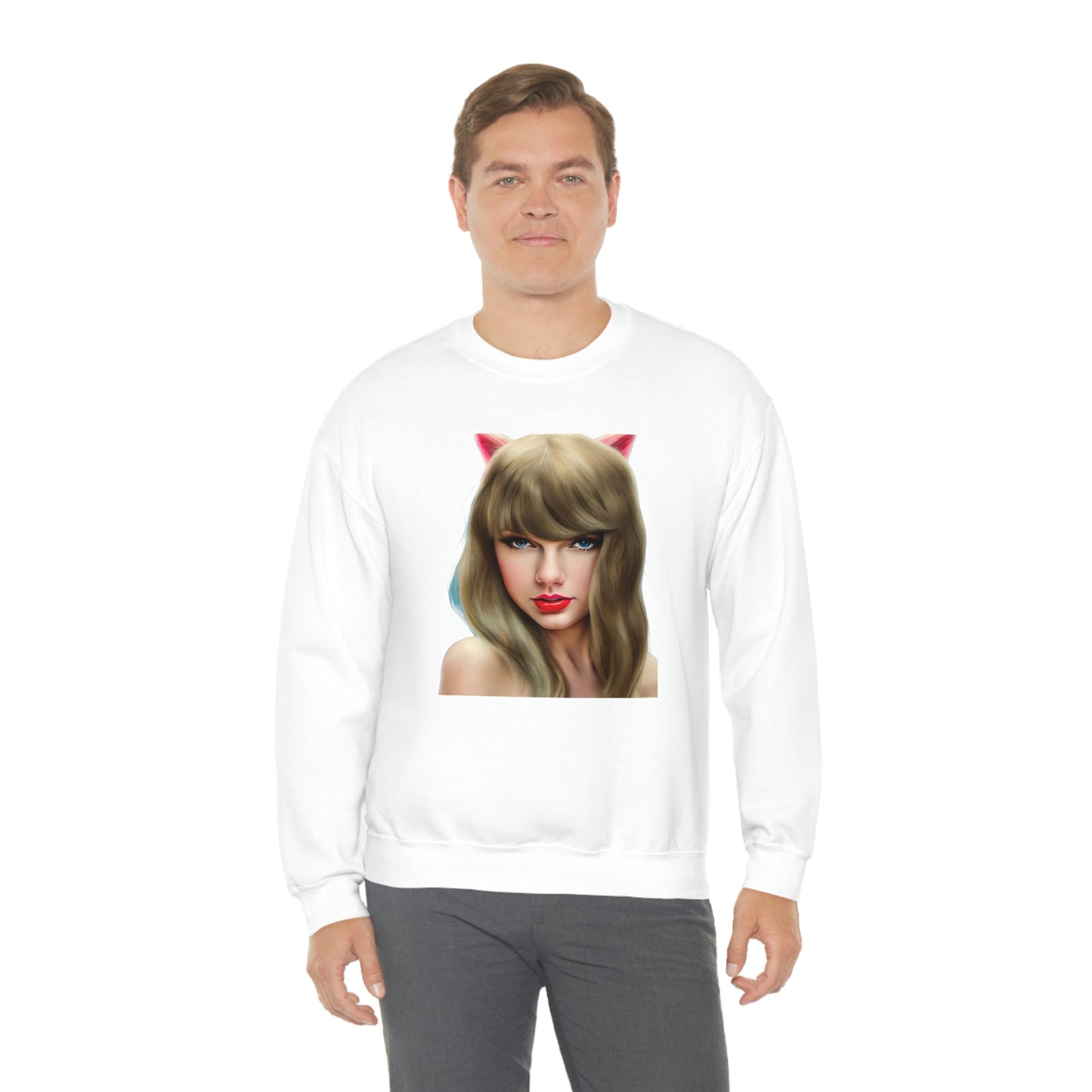 Taylor Swift Cat Ears T Swift Taylor Swift Merch Fan Swifty Gift Crewneck Sweatshirt