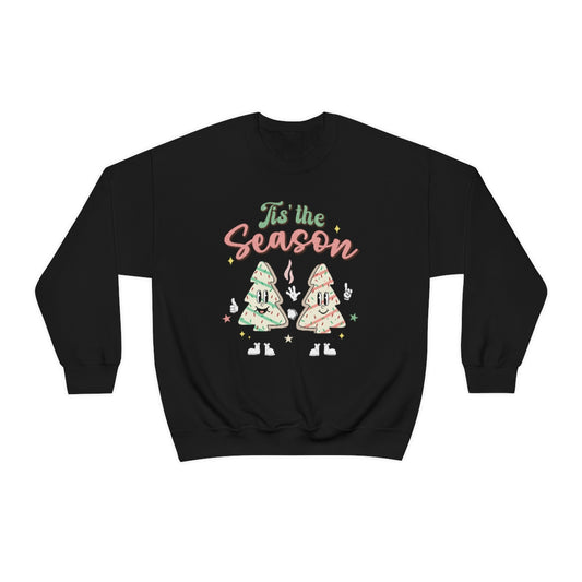 Tis the Season Cute Retro Vintage Tree & Treat Christmas Sweatshirt