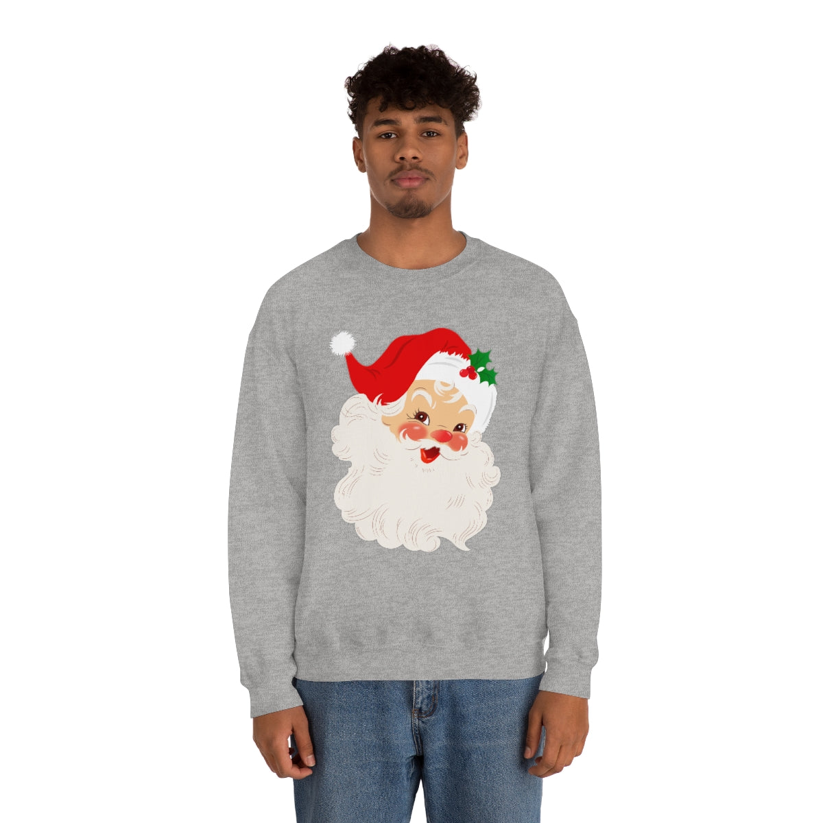 Cute Retro Vintage Classic Santa Kris Kringle Christmas Sweatshirt