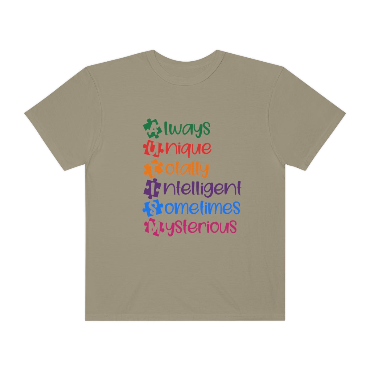 Autism Awareness Kind Words Puzzle Pieces Tshirt