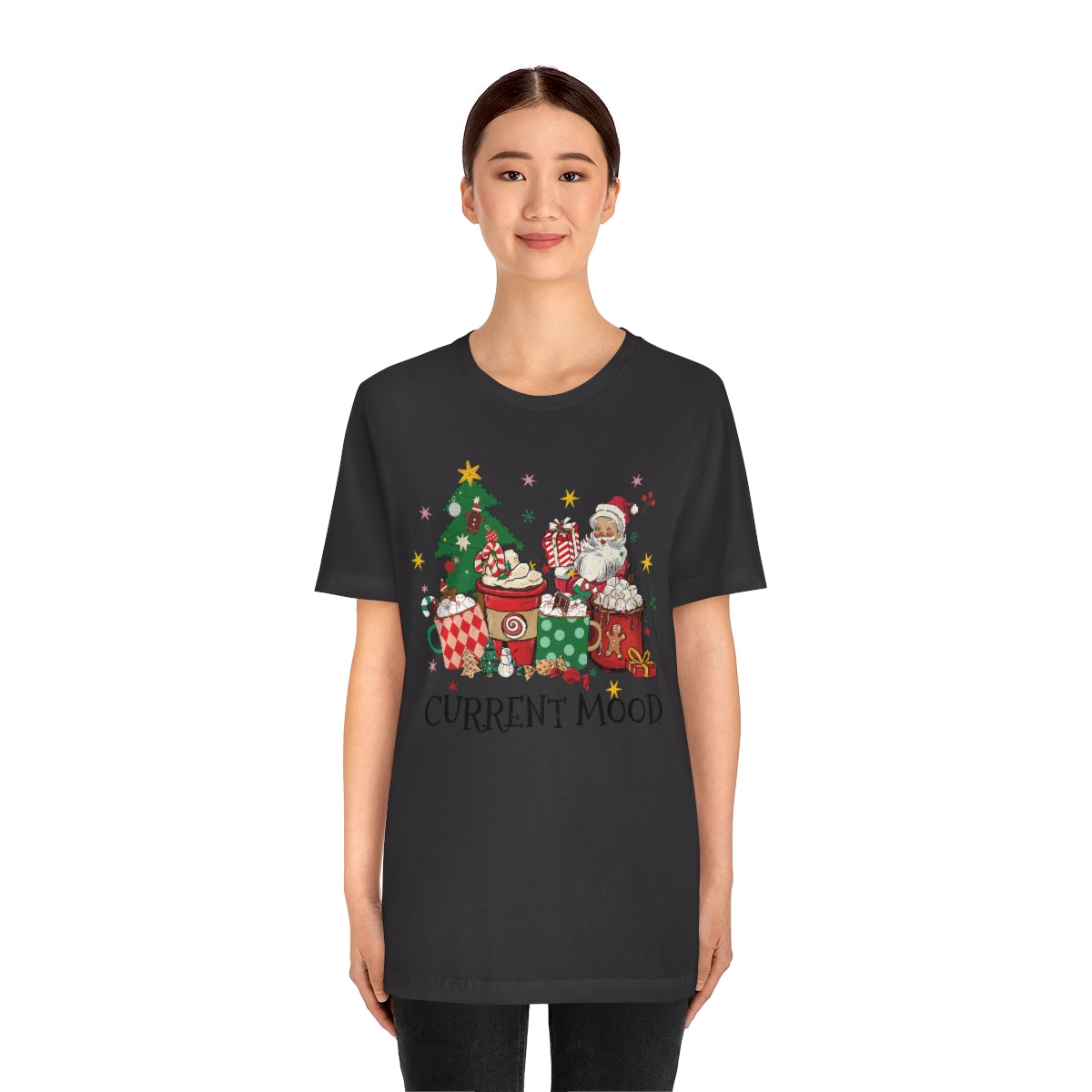 Current Mood Retro Christmas Santa Tshirt