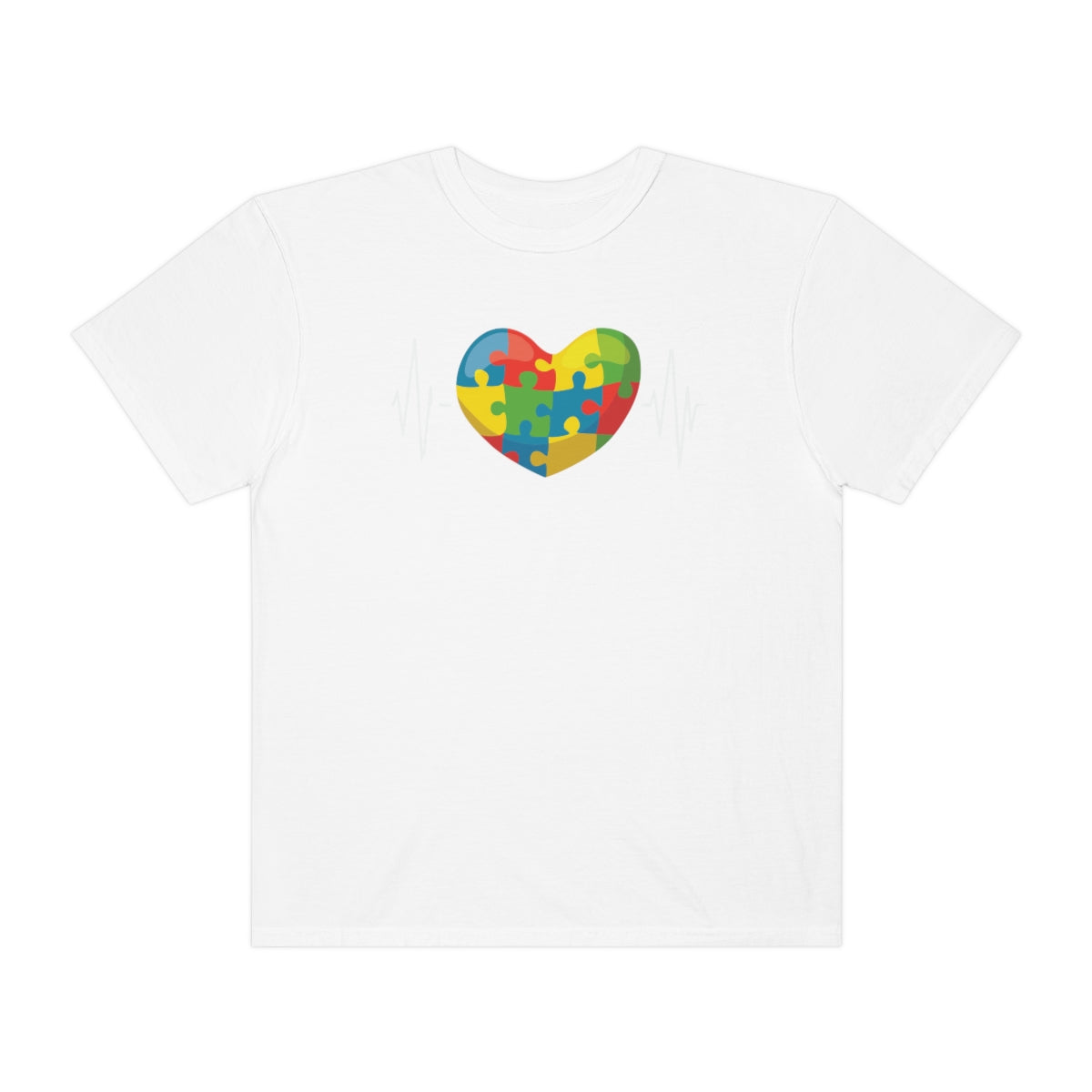 Cute Rainbow Heartbeat Autism Awareness Tshirt