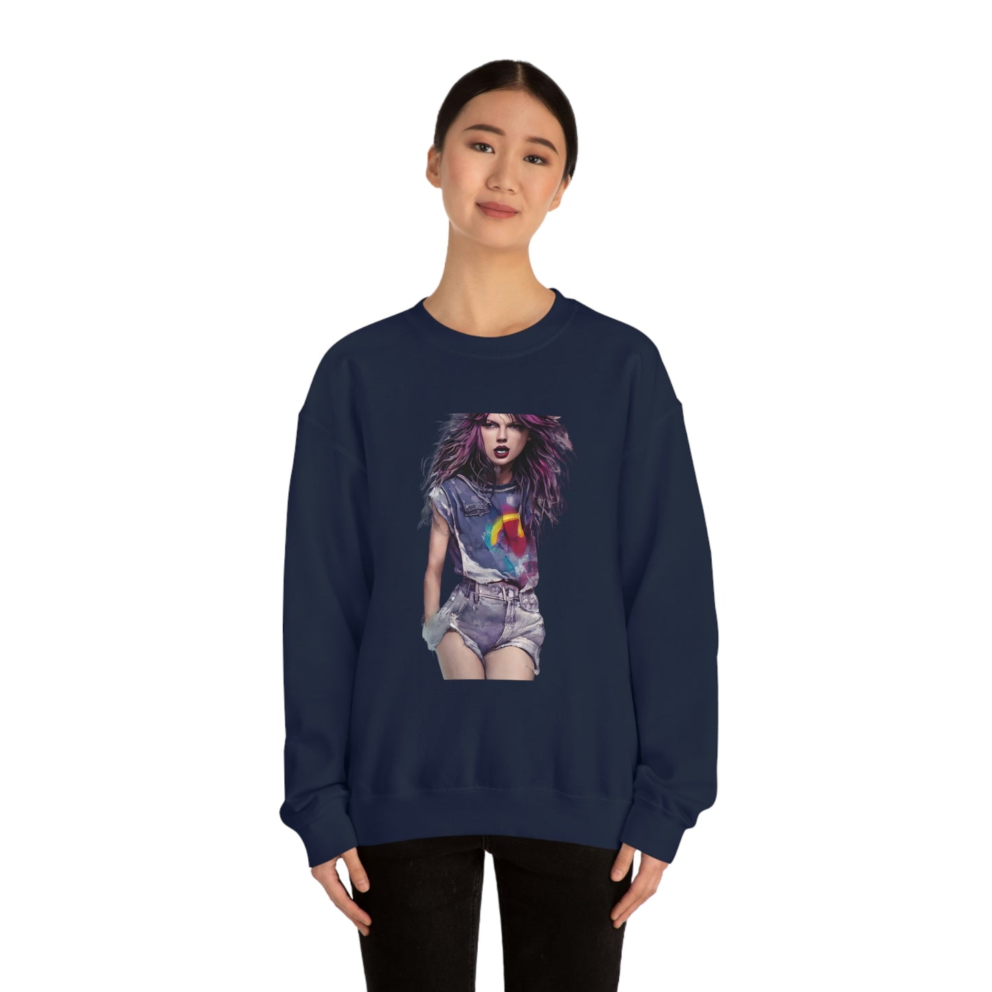 Punk Taylor Swift Rocking T Swift Taylor Swift Merch Fan Swifty Gift Crewneck Sweatshirt