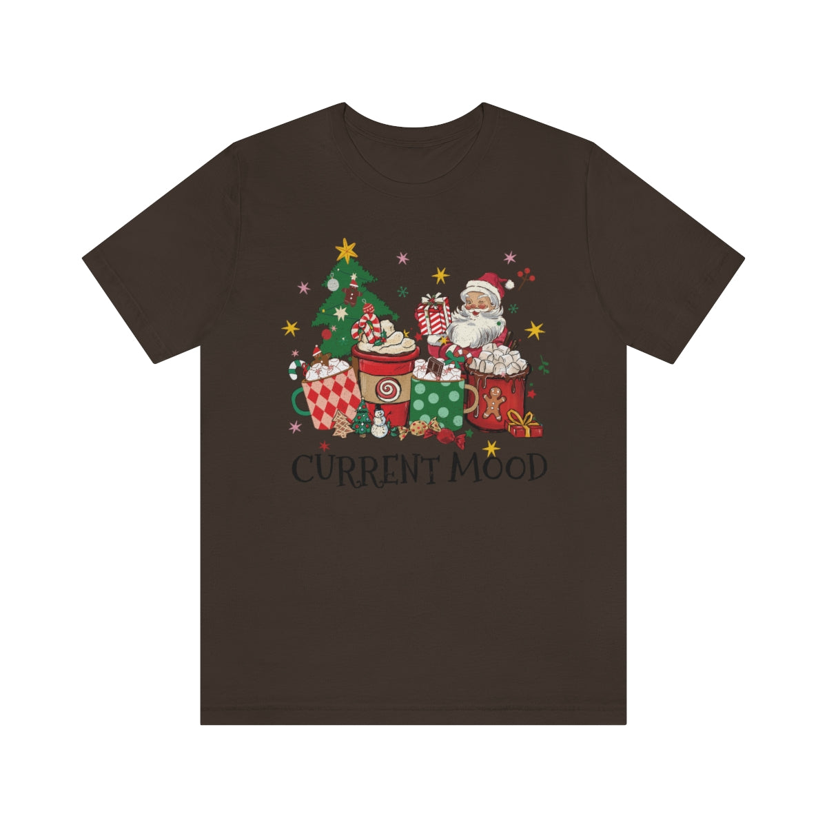 Current Mood Retro Christmas Santa Tshirt