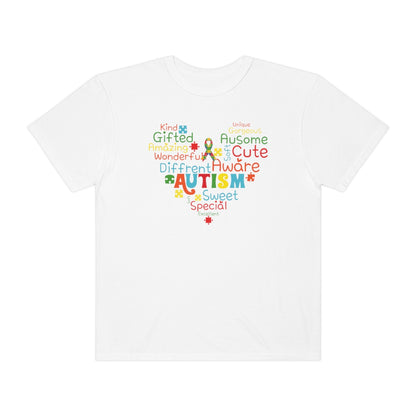 Cute Heart with Encouraging Words Autism Awareness Tshirt