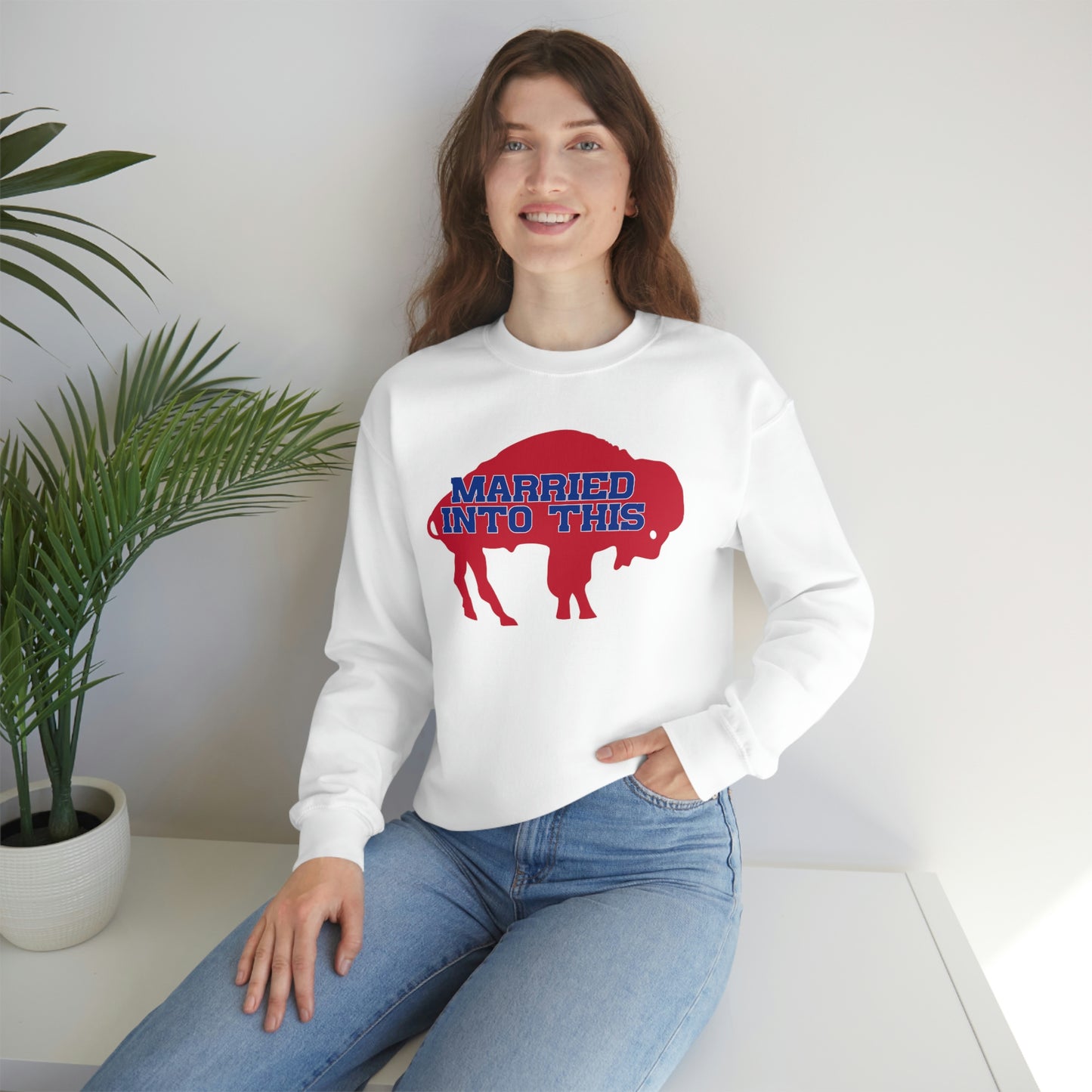 Married Into This Bills Mafia Buffalo Bills Football Crewneck Sweatshirt