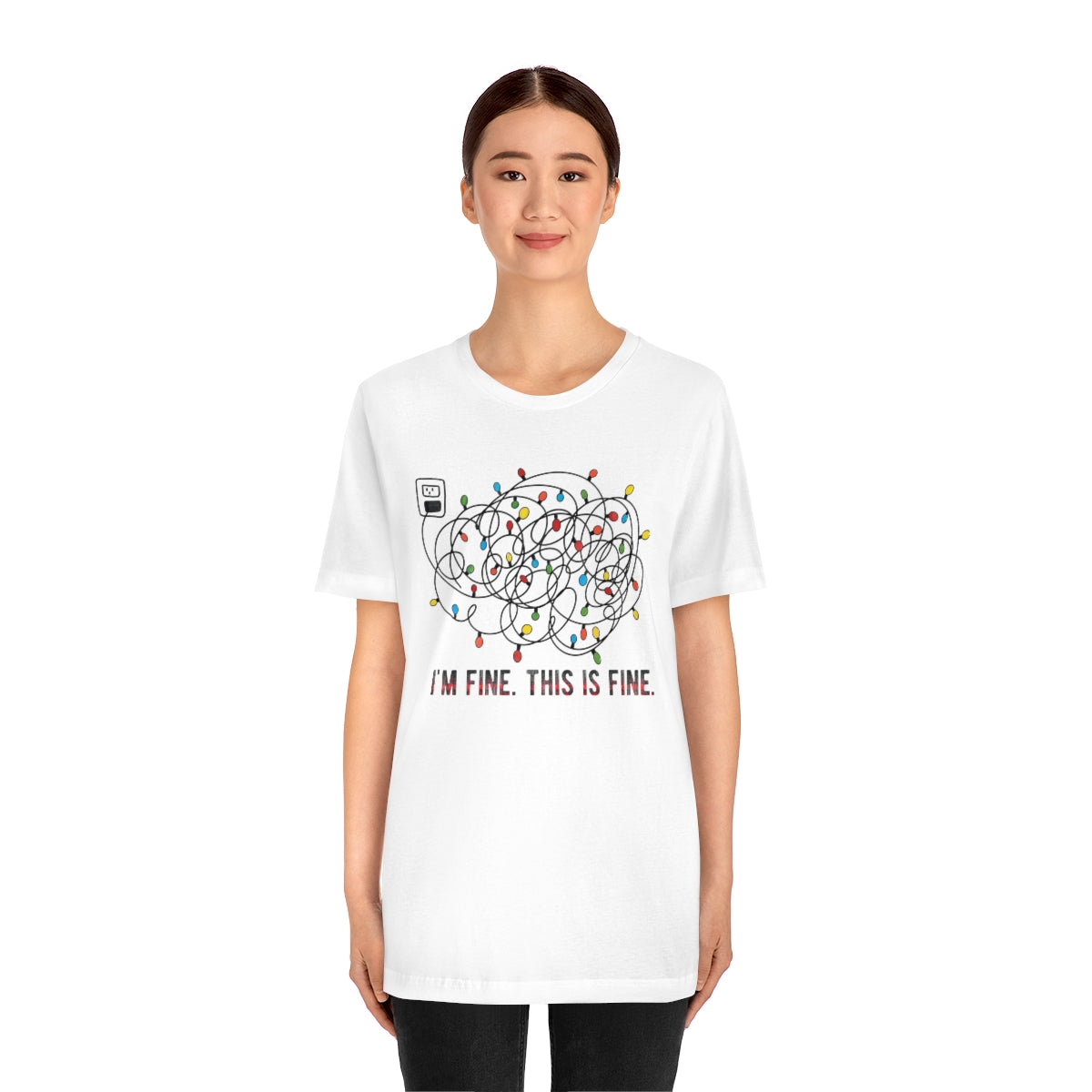 I'm Fine, This is Fine Christmas Lights ChristmasTshirt