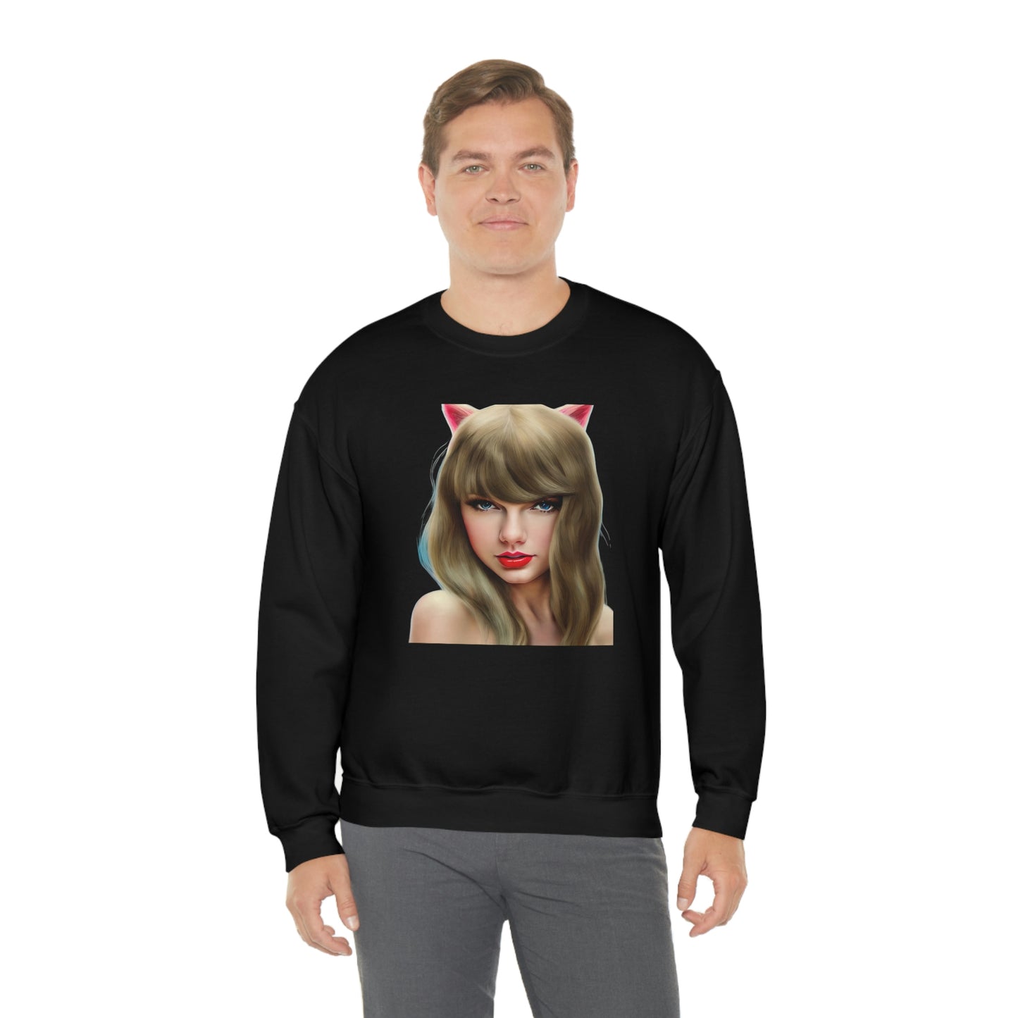 Taylor Swift Cat Ears T Swift Taylor Swift Merch Fan Swifty Gift Crewneck Sweatshirt