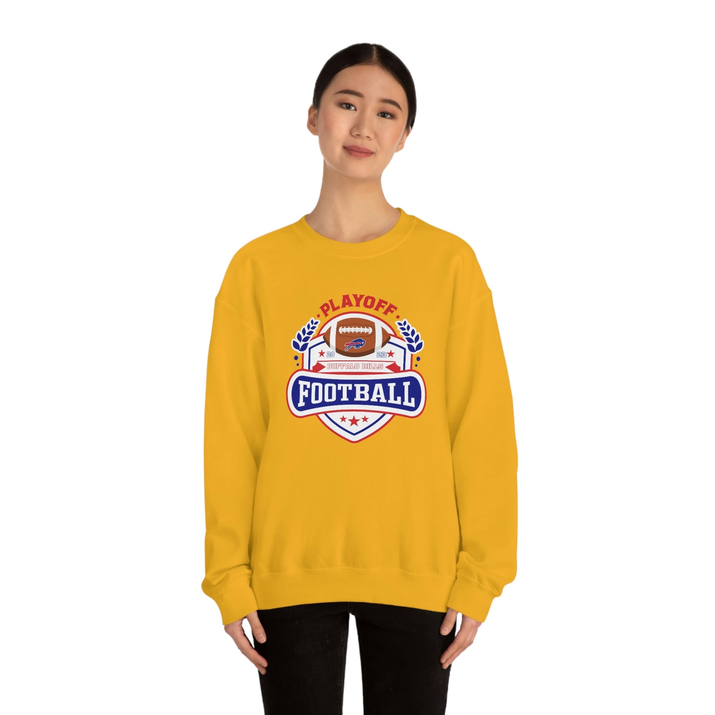 2023 Bufalo Football Playoffs Buffalo Bills Logo Crewneck Sweatshirt