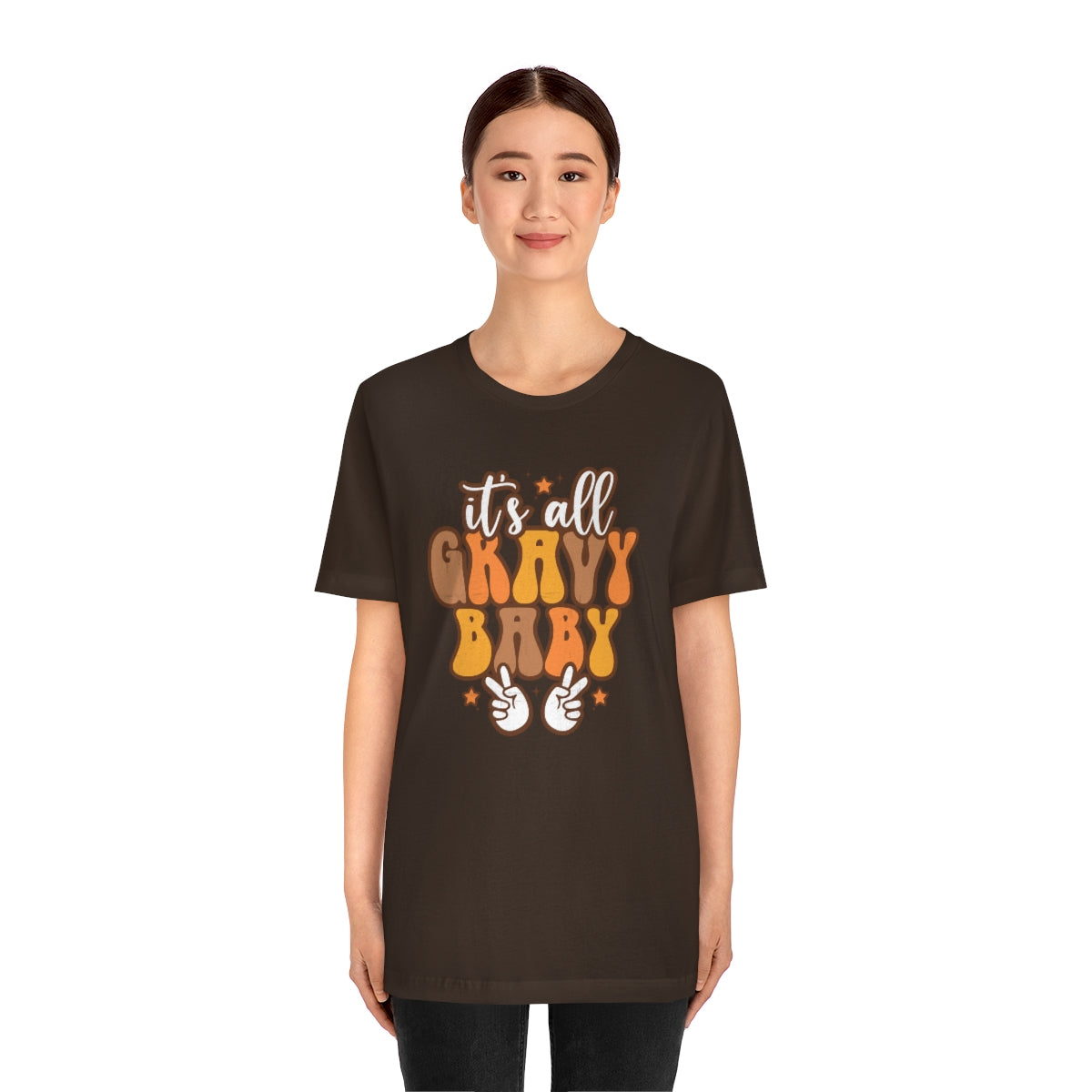 It's All Gravy Baby Thanksgiving Teeshirt on Unisex Jersey Short Sleeve Tee