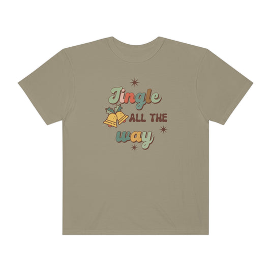 Jingle All the Way Groovy Retro Christmas Tshirt