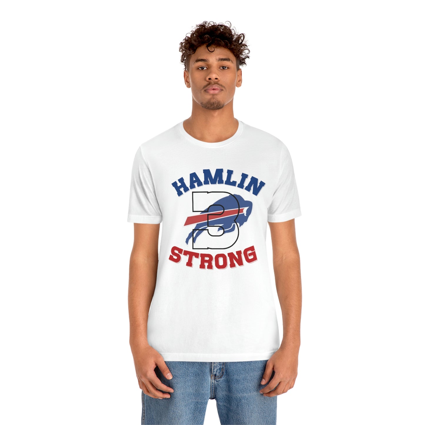 #3 Hamlin Strong Damar Hamlin Buffalo Bills Logo Hamlin Supporter Unisex Jersey Short Sleeve Tee