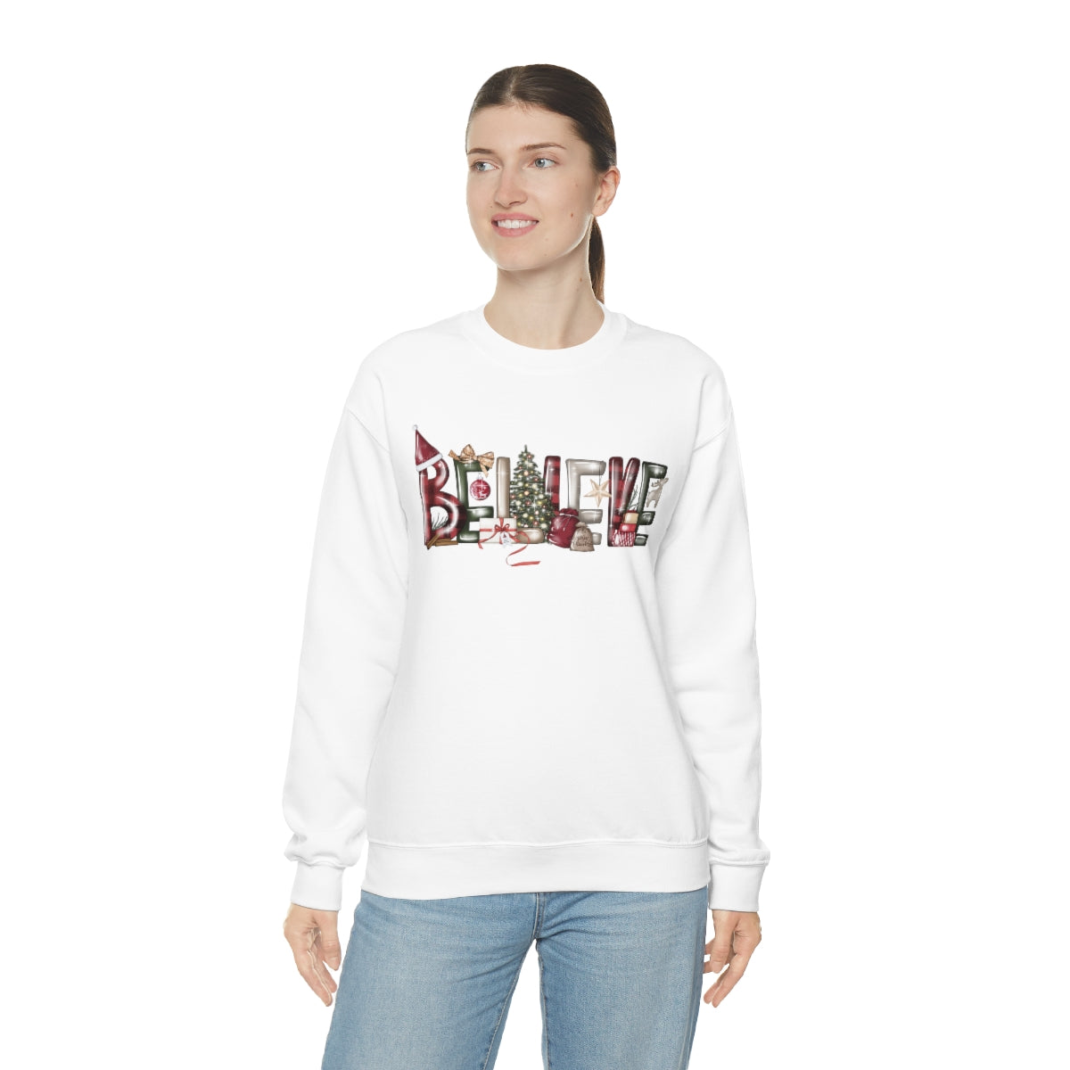 Believe Christmas Magic Xmas Holiday Sweatshirt