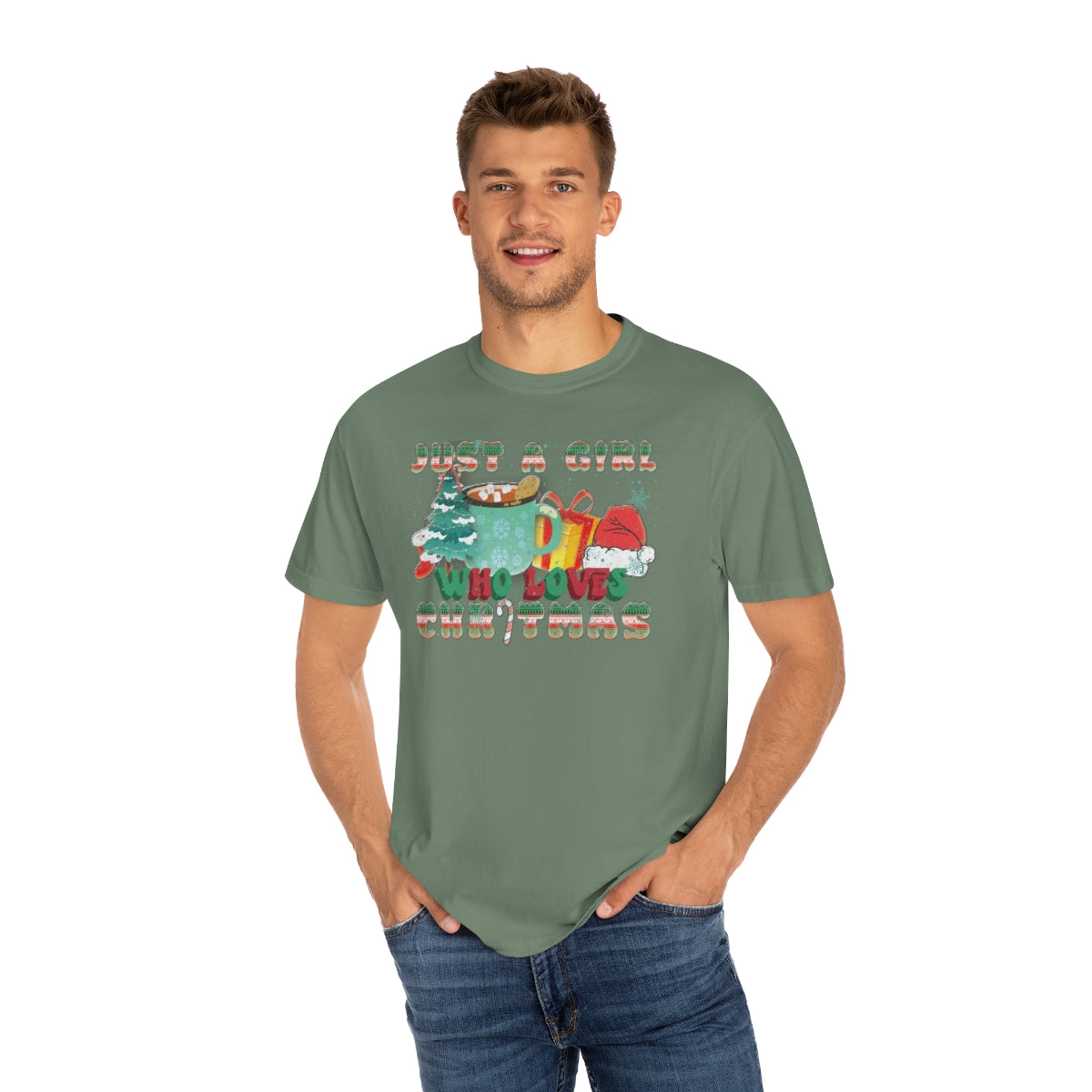 Just a Girl That Loves Christmas Retro Christmas Tshirt