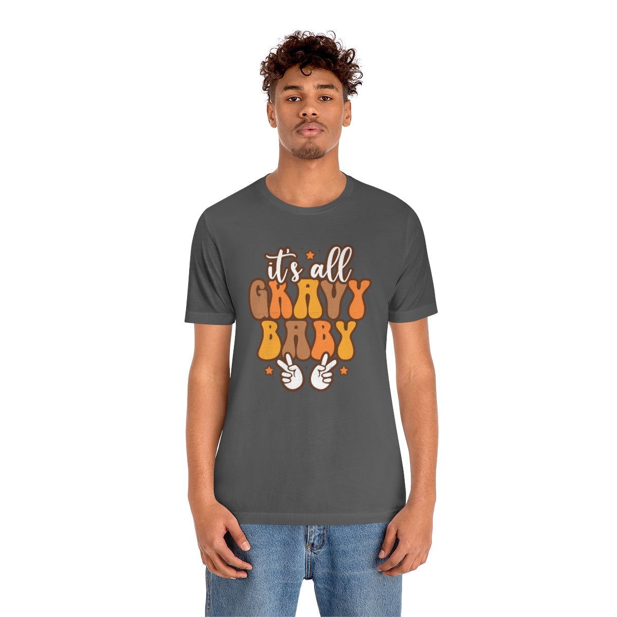 It's All Gravy Baby Thanksgiving Teeshirt on Unisex Jersey Short Sleeve Tee