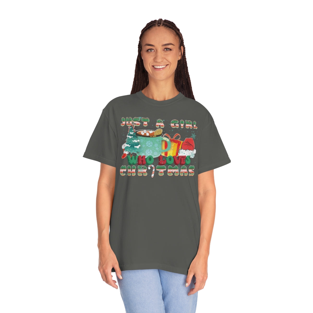 Just a Girl That Loves Christmas Retro Christmas Tshirt