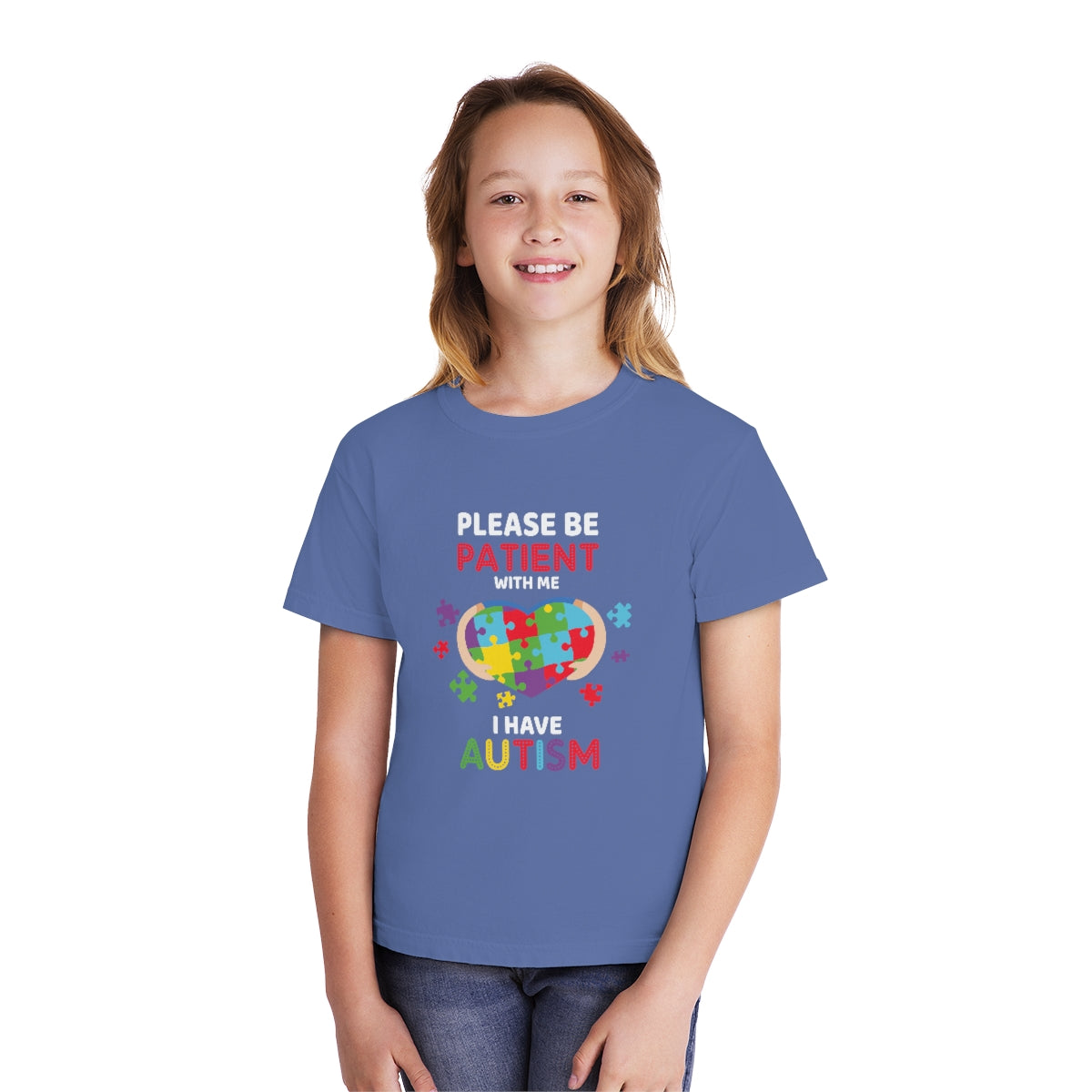 Please be Patient with Me I have Autism Youth Midweight Tshirt