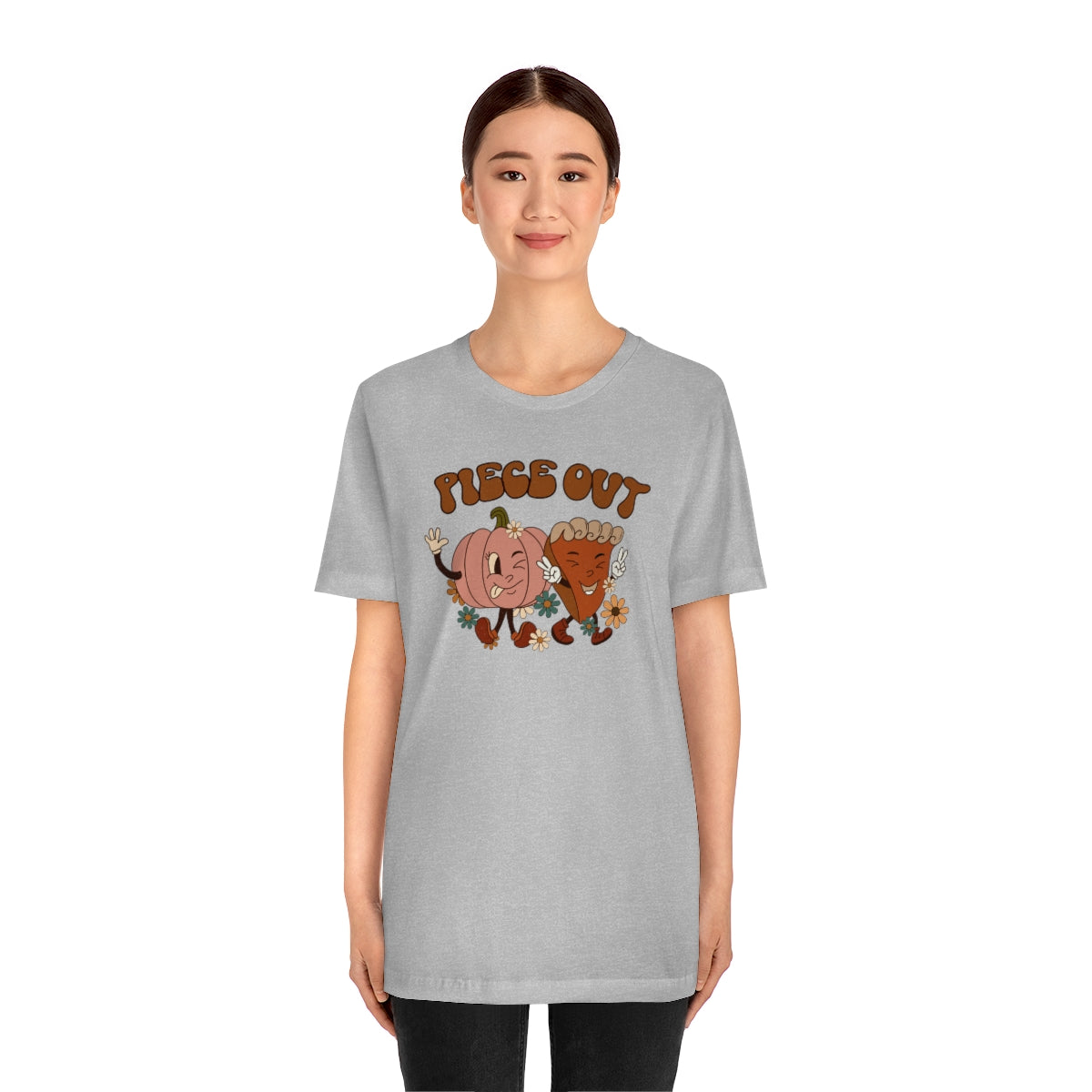 Piece Out Pie Inspired Thanksgiving Teeshirt on Unisex Jersey Short Sleeve Tee