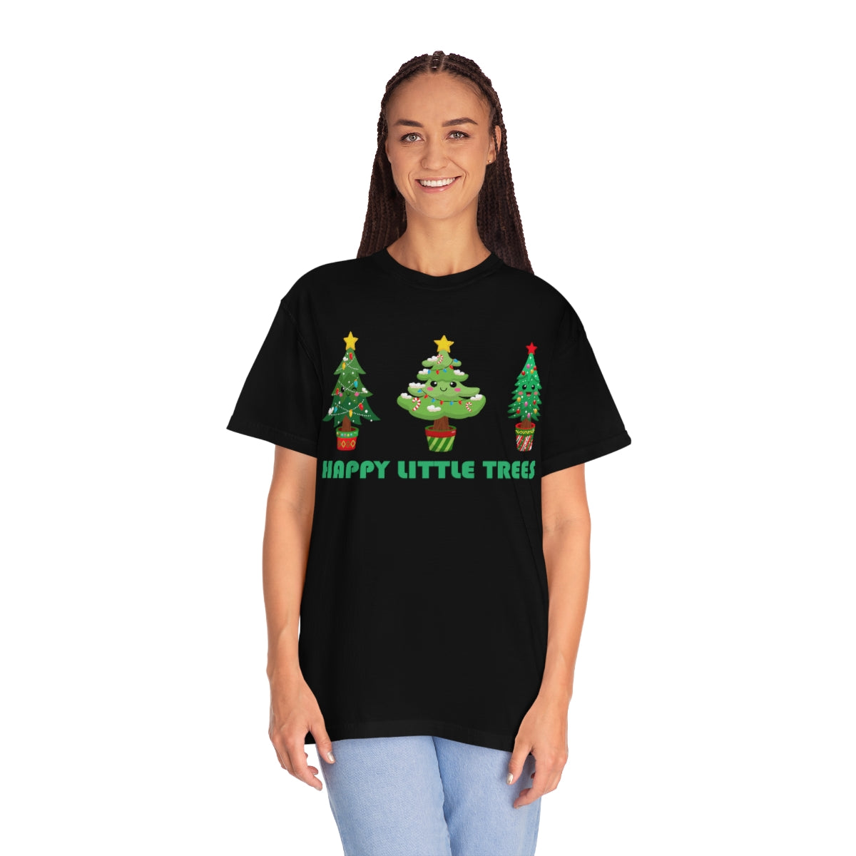 Happy Little Trees Cute Christmas Tshirt