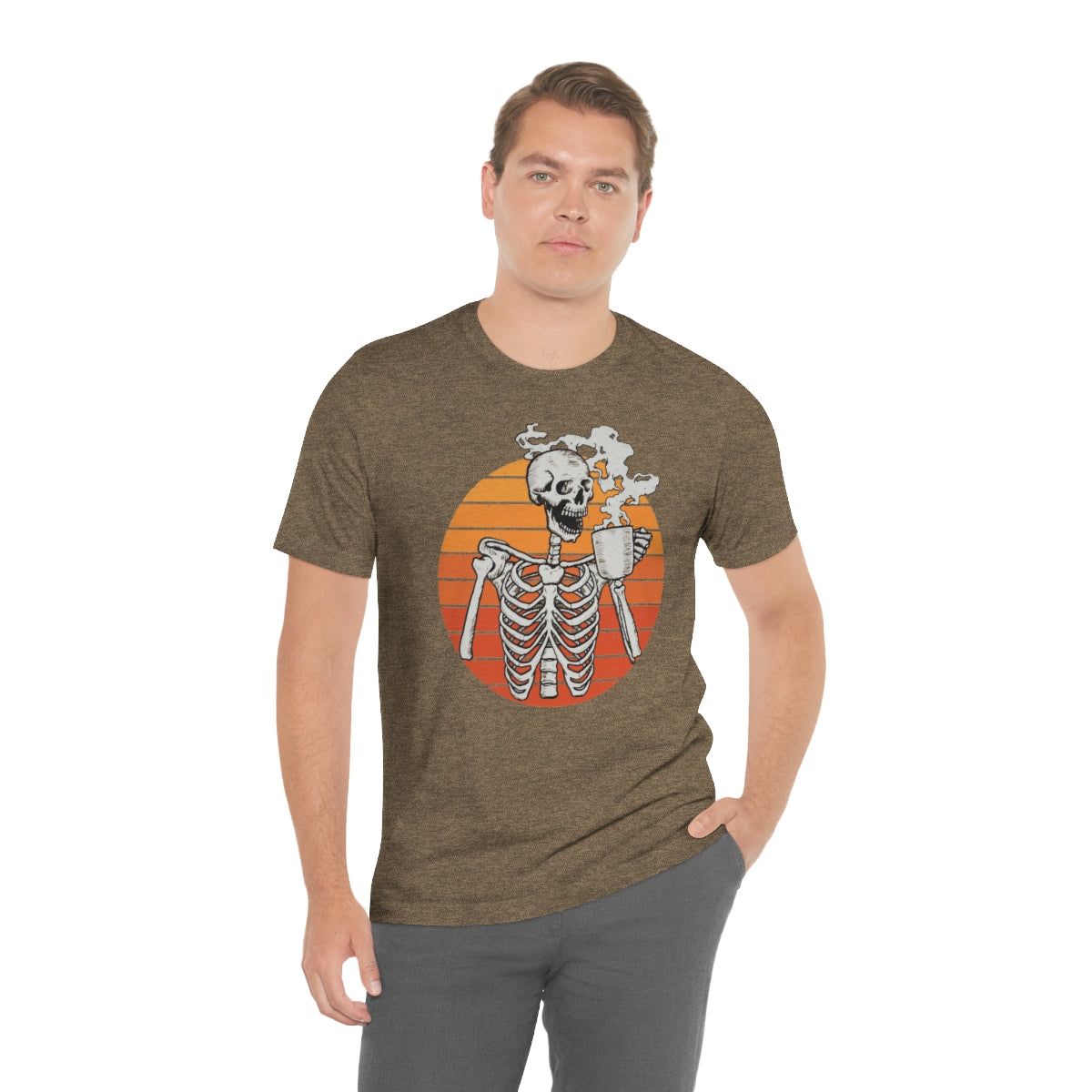 Dead Inside but Caffeinated Skeleton Halloween TShirt