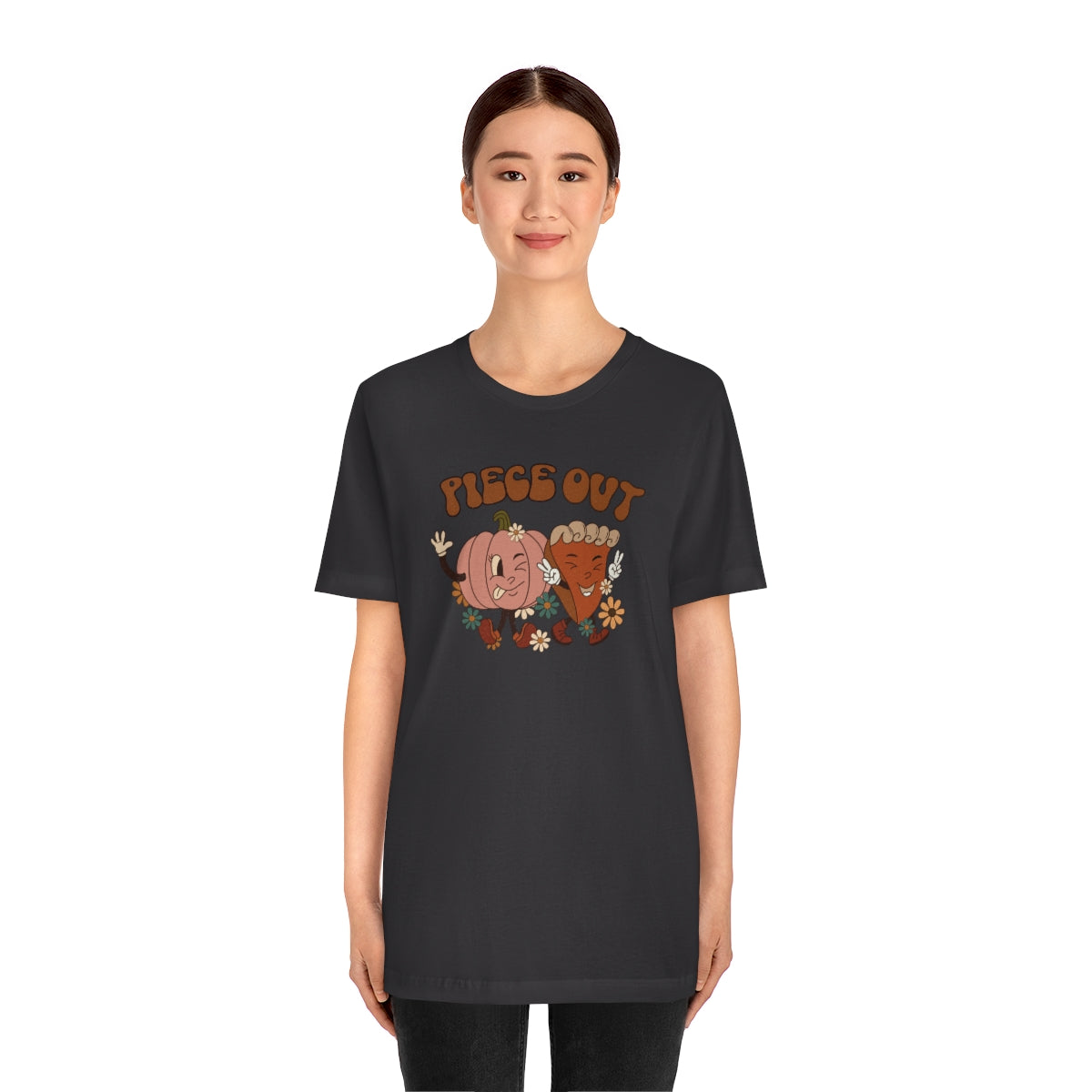 Piece Out Pie Inspired Thanksgiving Teeshirt on Unisex Jersey Short Sleeve Tee