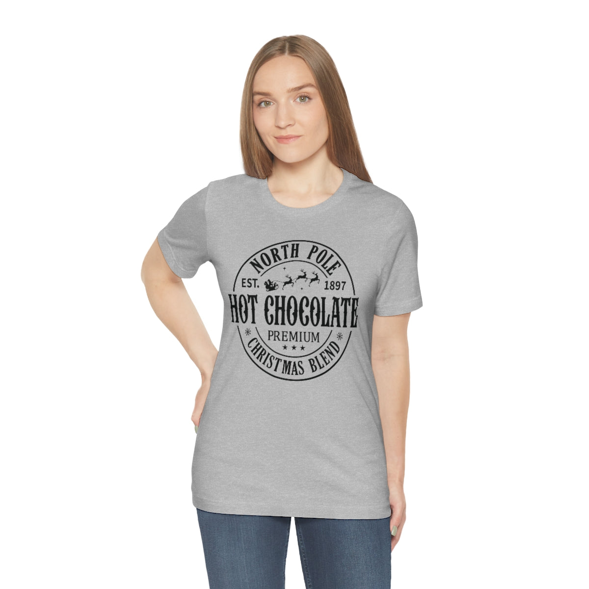 North Pole Premium Hot Chocolate Christmas Holiday Tshirt