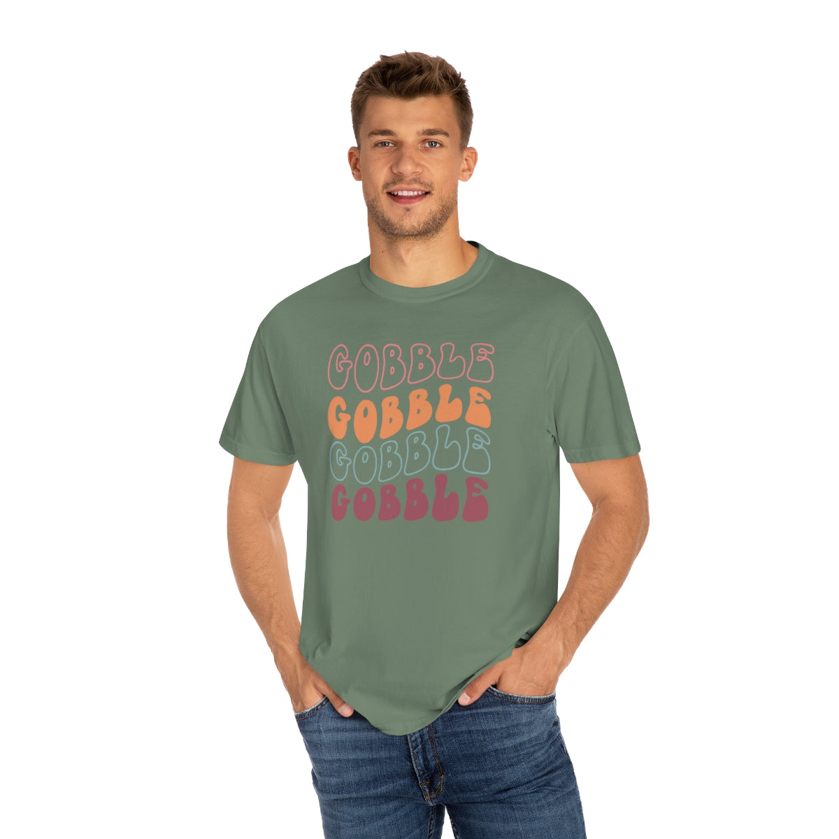 Gobble Gobble Gobble Retro Style Thanksgiving TShirt