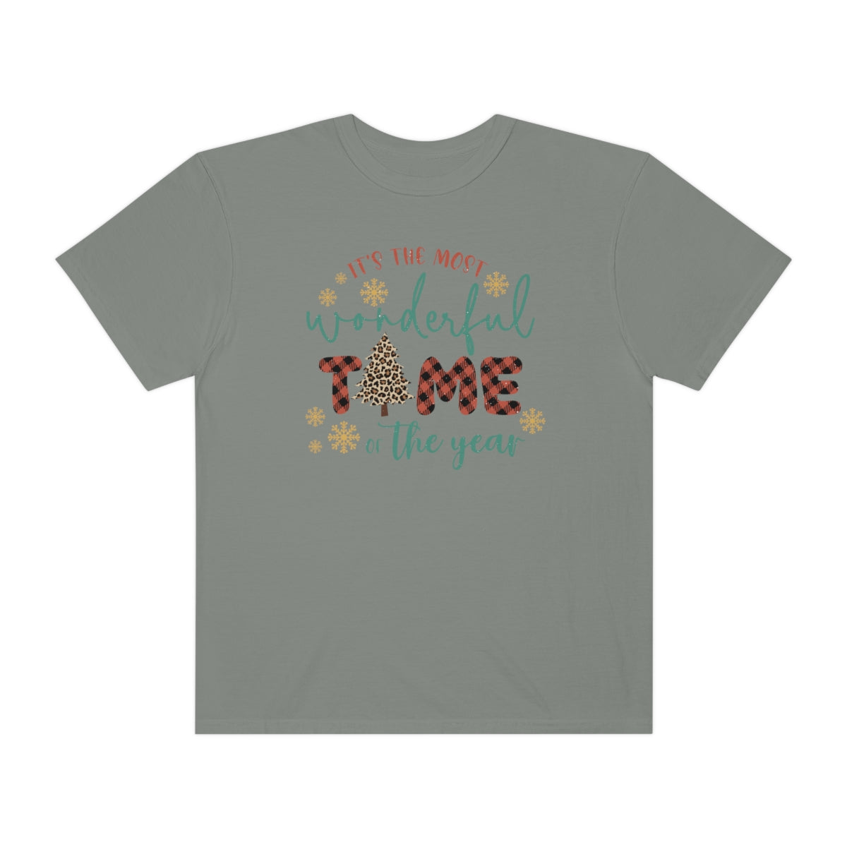 It's the Most Wonderful Time of the Year Christmas TeeShirt design on Unisex Garment-Dyed T-shirt