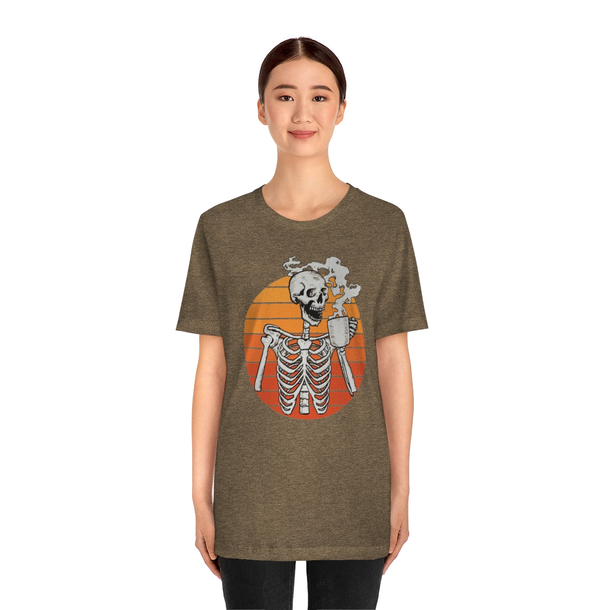 Dead Inside but Caffeinated Skeleton Halloween TShirt