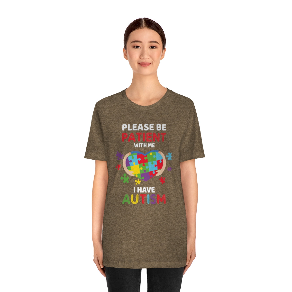 Please be patient with me I have Autism Puzzle Pieces Tshirt