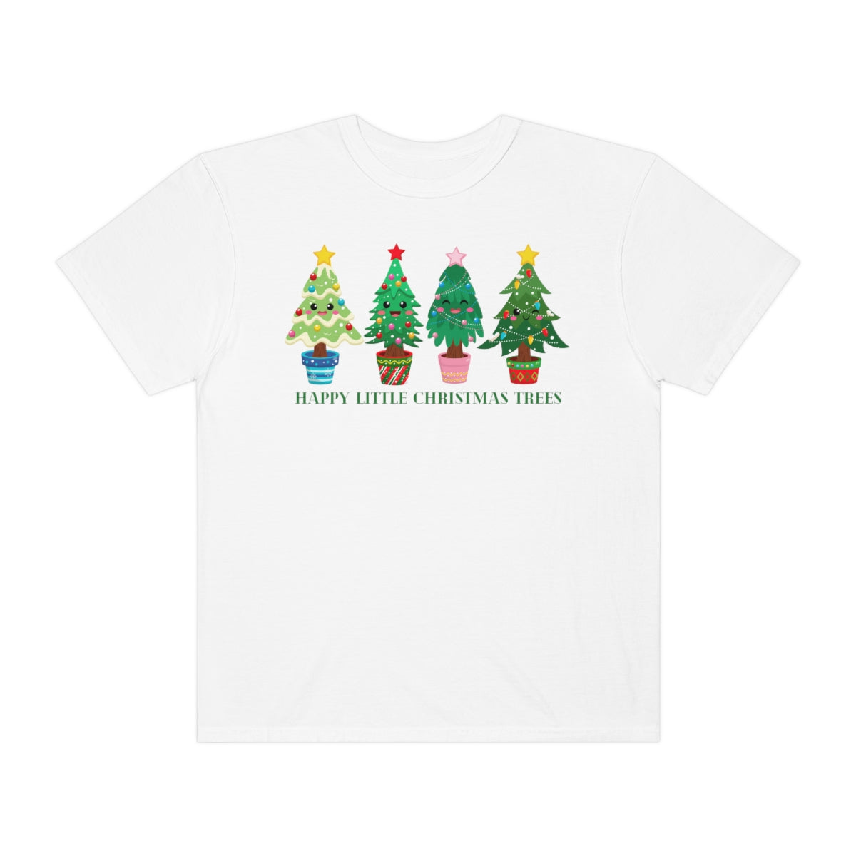 Happy Little Christmas Trees Holiday Xmas TShirt